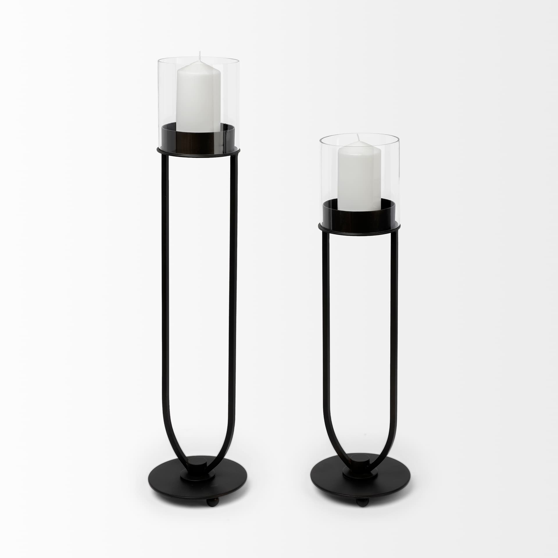 Salah I Small Black Iron Table Candle Holder — product photograph