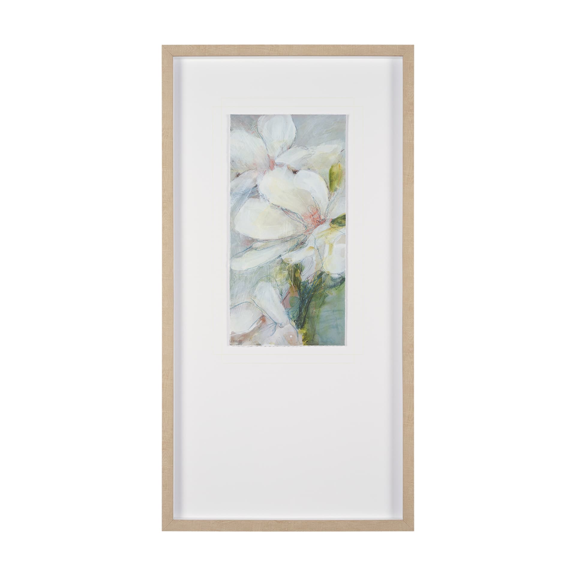 Aromatic Magnolia by Mercana Studio a Hand Embellished Framed Art Print Matted under Glass — product photograph
