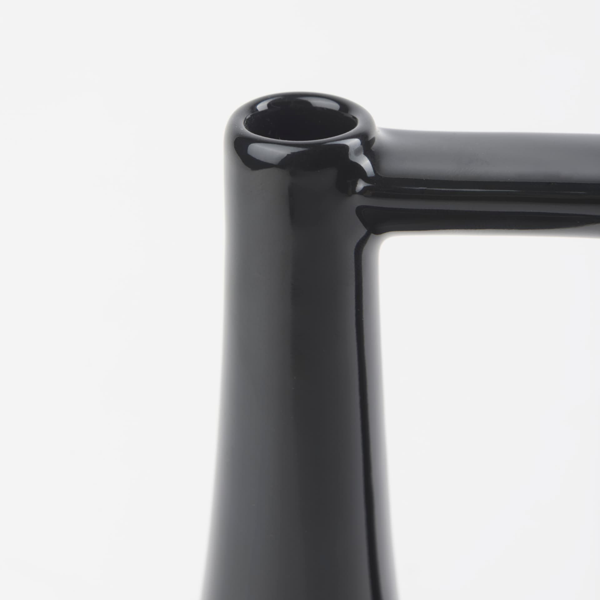 Burton 11.6H Medium Glossy and Matte Black Ceramic Jug Vase — product photograph