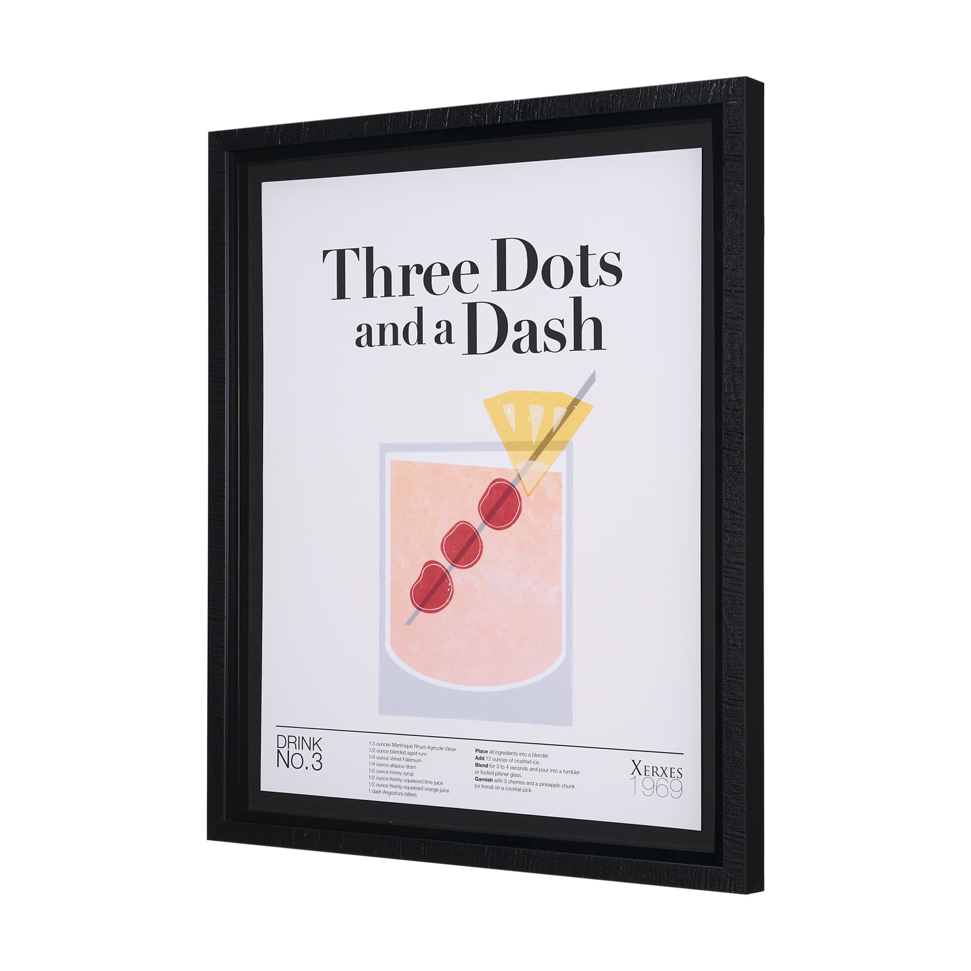 Three Dots and a Dash by Mercana Studio a Hand Embellished Textured Framed Art Print under Glass — product photograph
