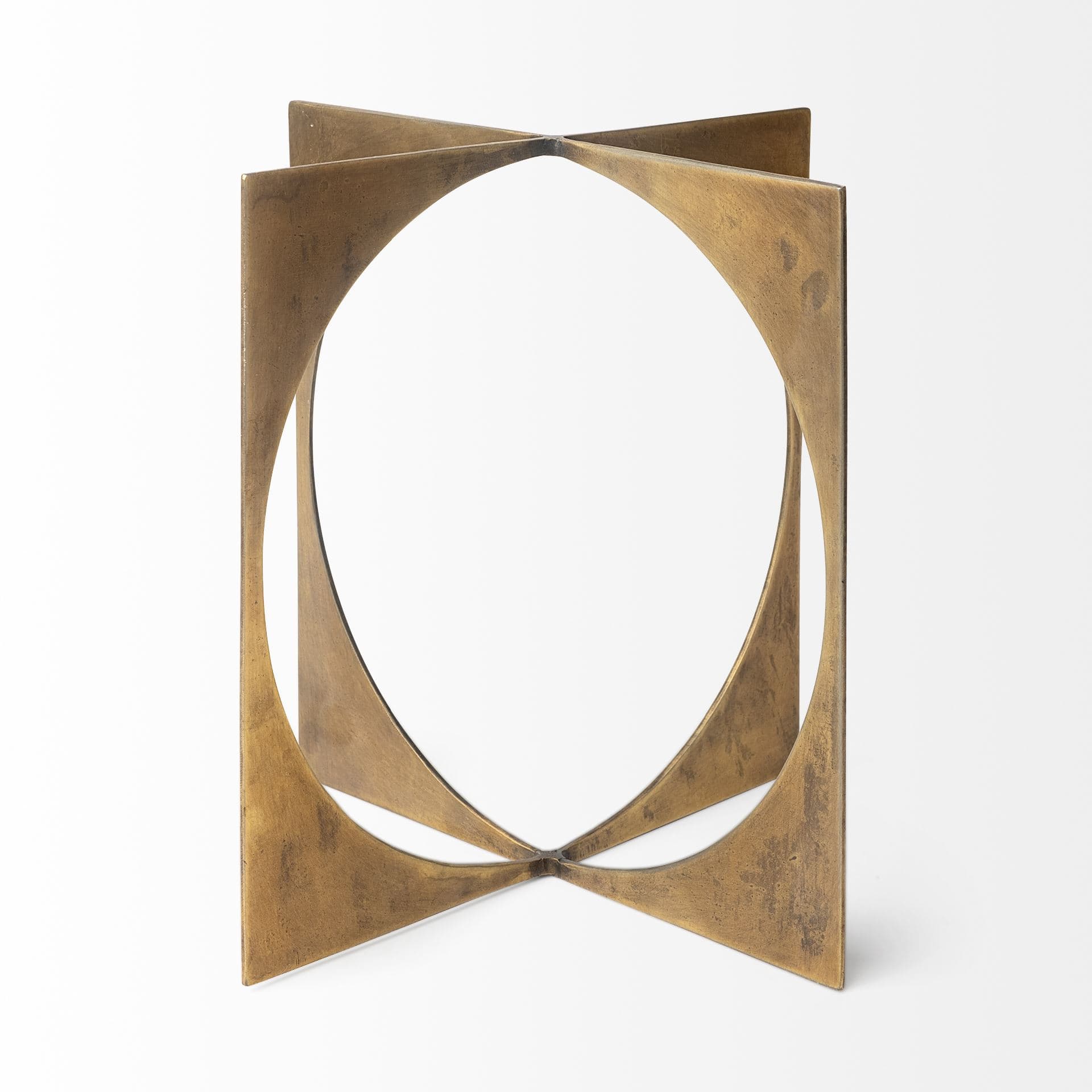Lima II (Large) 10L x 10W Gold Geometric Decorative Object — product photograph