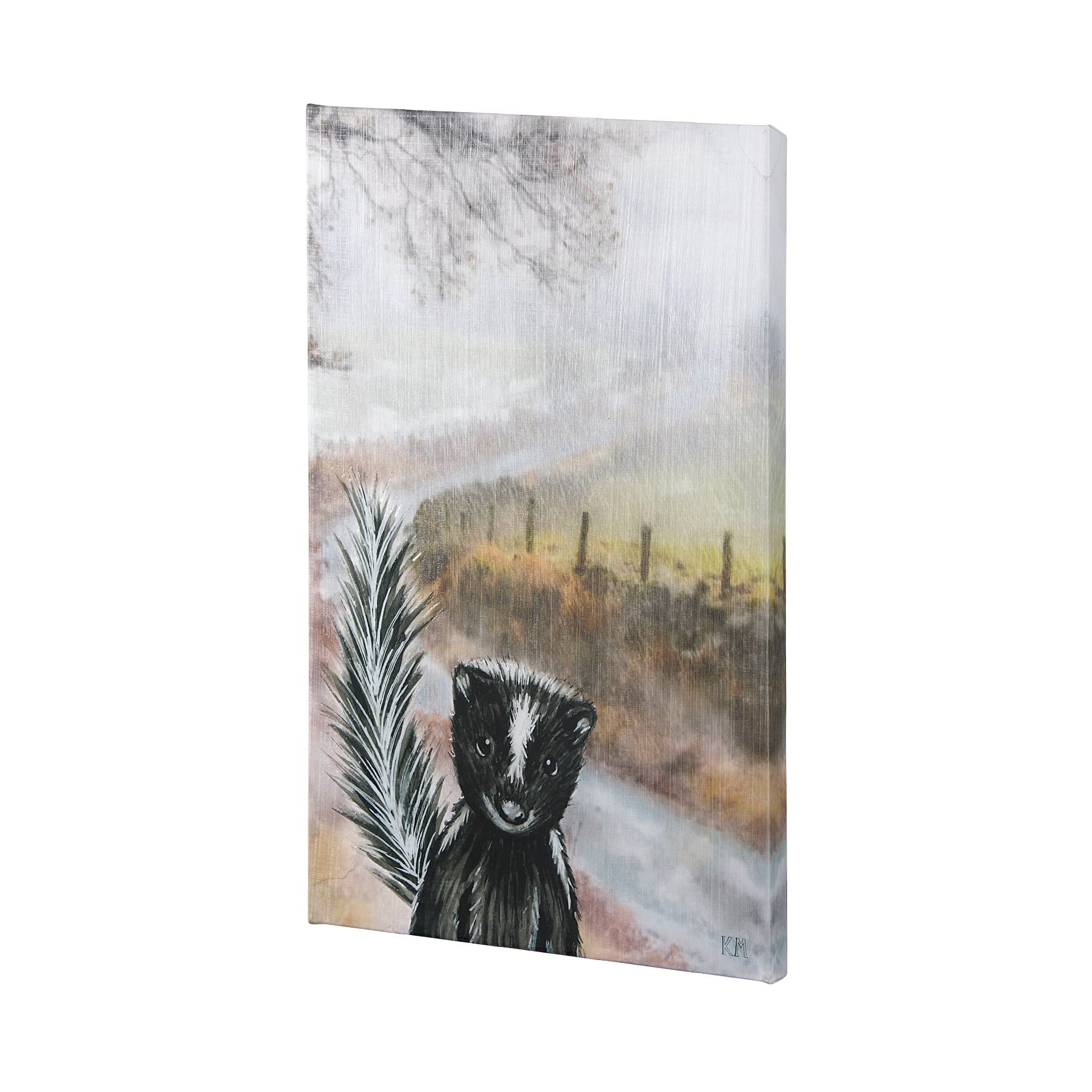 Country Skunk by Mercana Studio a Hand Embellished Textured Canvas — product photograph