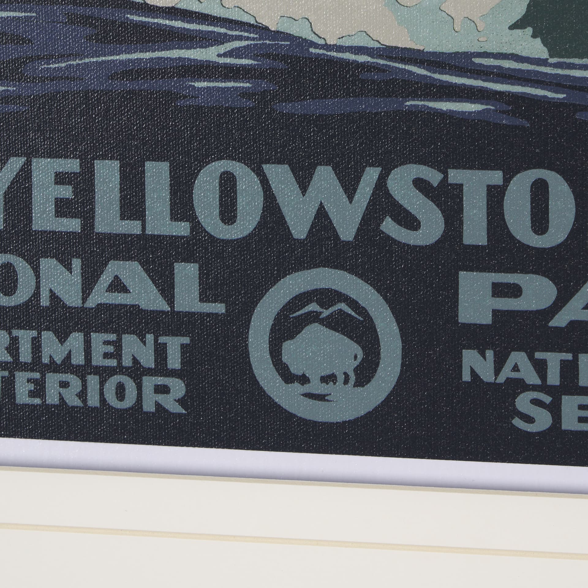 Yellowstone National Park by The Vinatage Collection a Framed Art Print Matted under Glass — product photograph