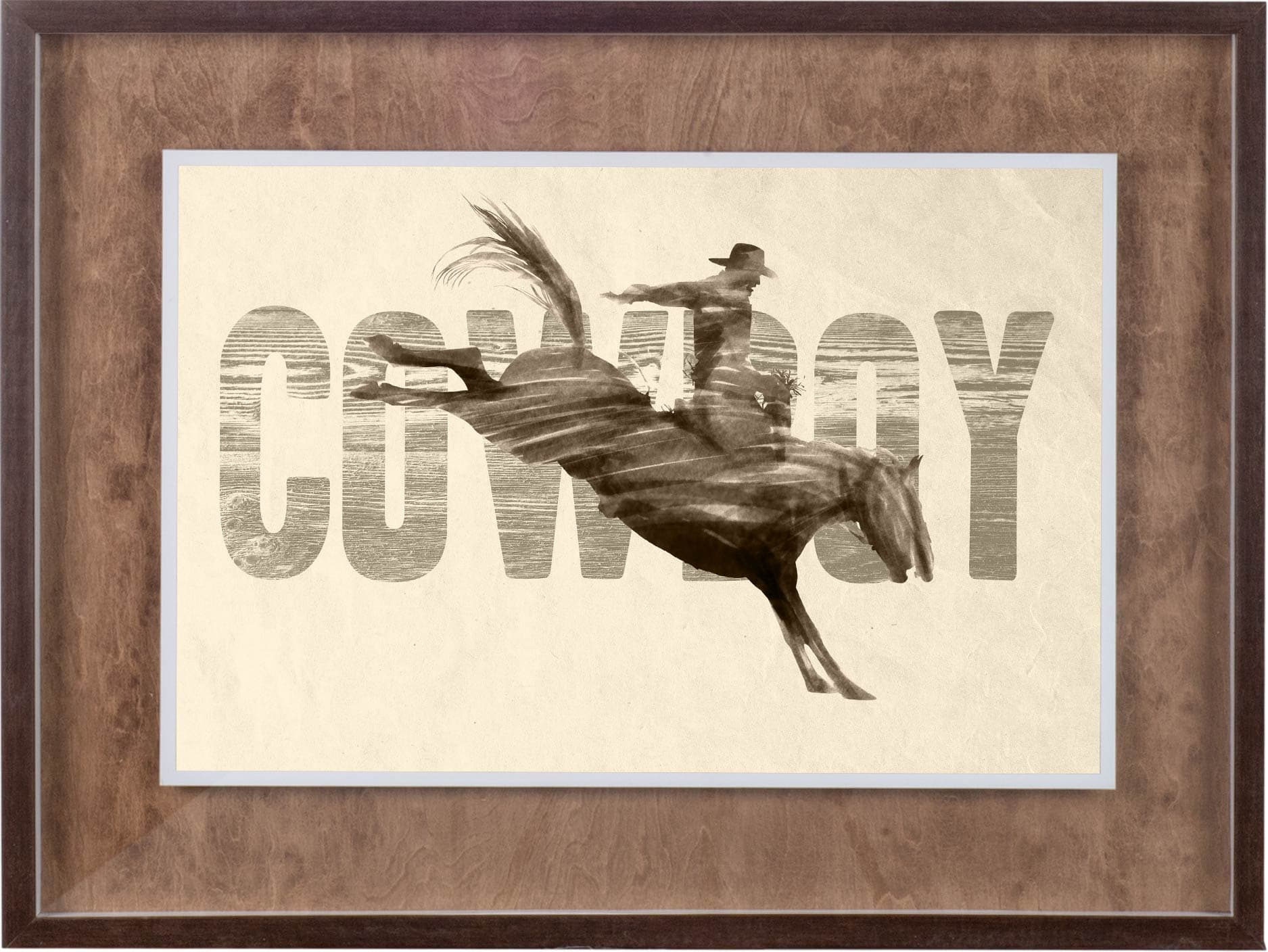 Cowboy by THE Studio a Framed Art Print Matted under Glass — product photograph
