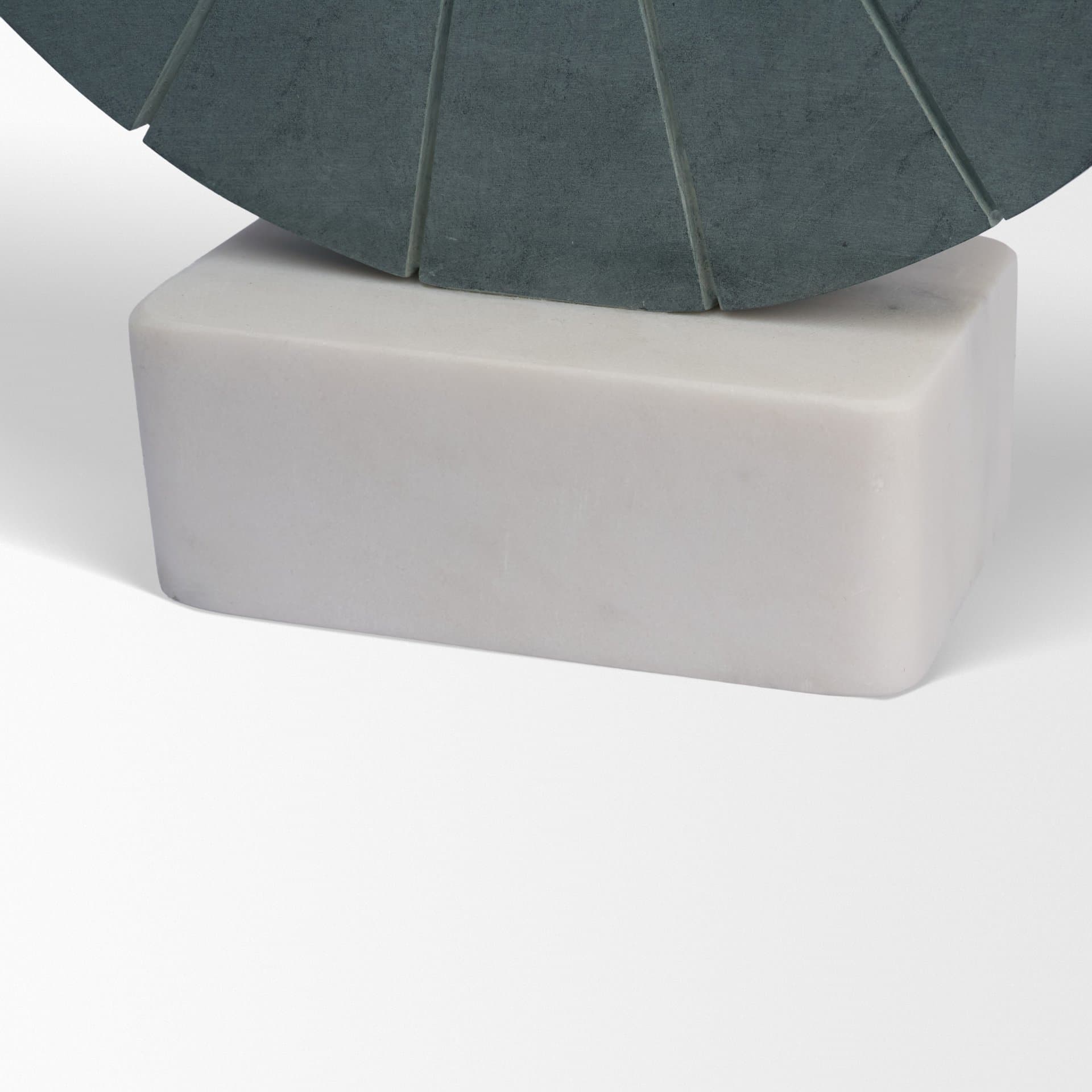 Orin Gray Marble Round Disc Decorative Object — product photograph