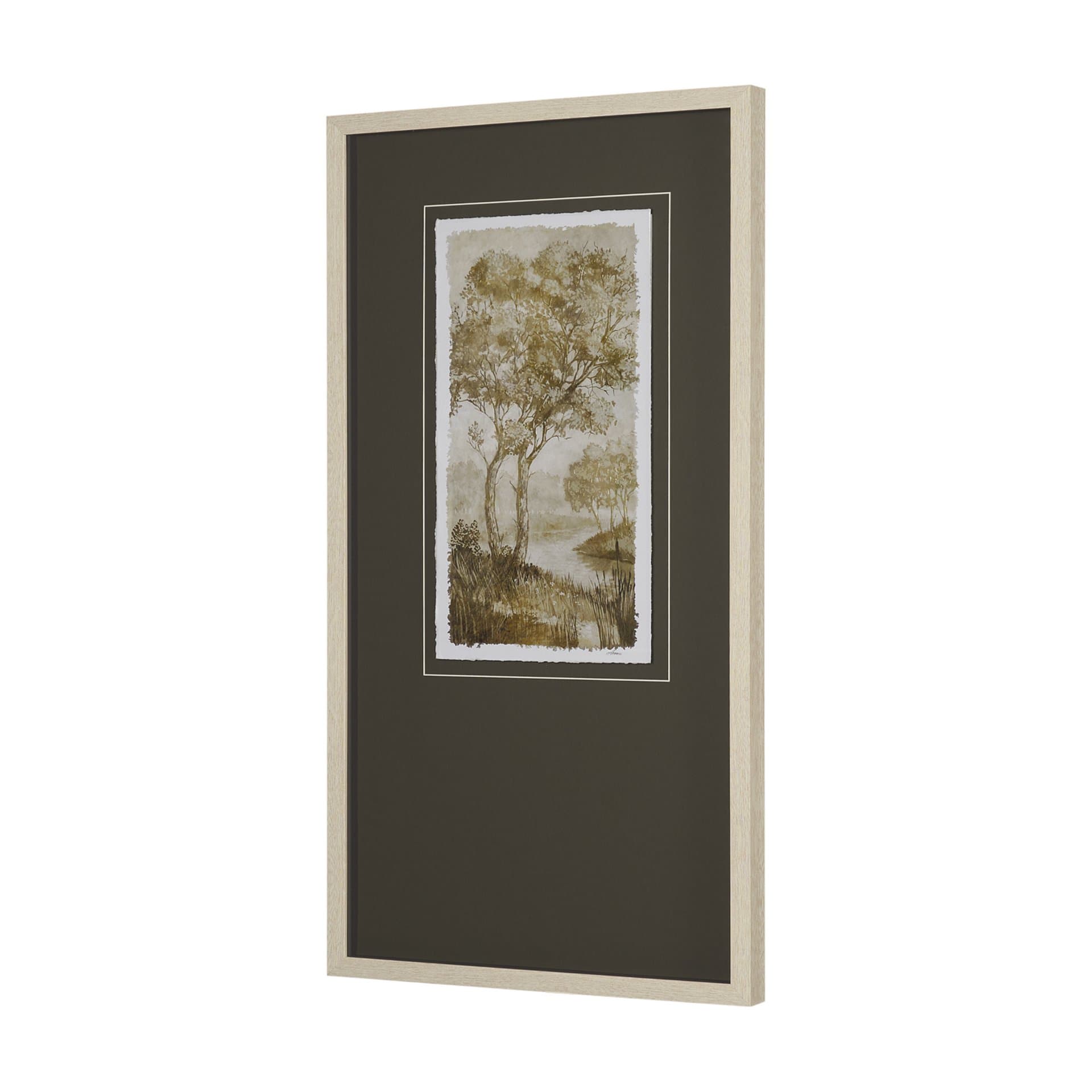 Timeless Vista IV by Mercana Studio Hand Embelished Textured Framed Artwork Matted under Glass — product photograph
