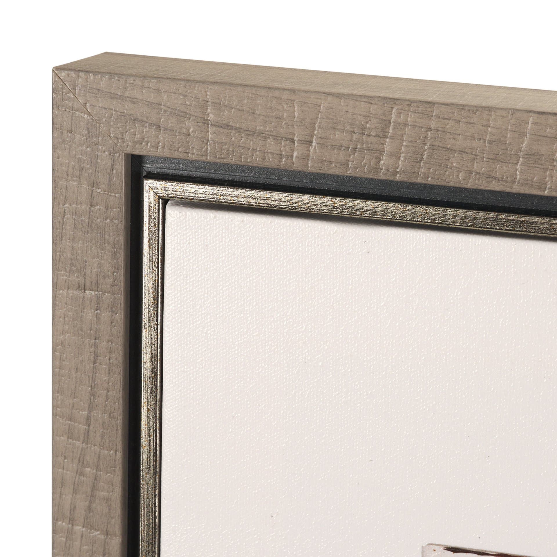 Glazed Echoes White III by Cartissi Hand-Embellished Textured Framed Canvas Artwork — product photograph