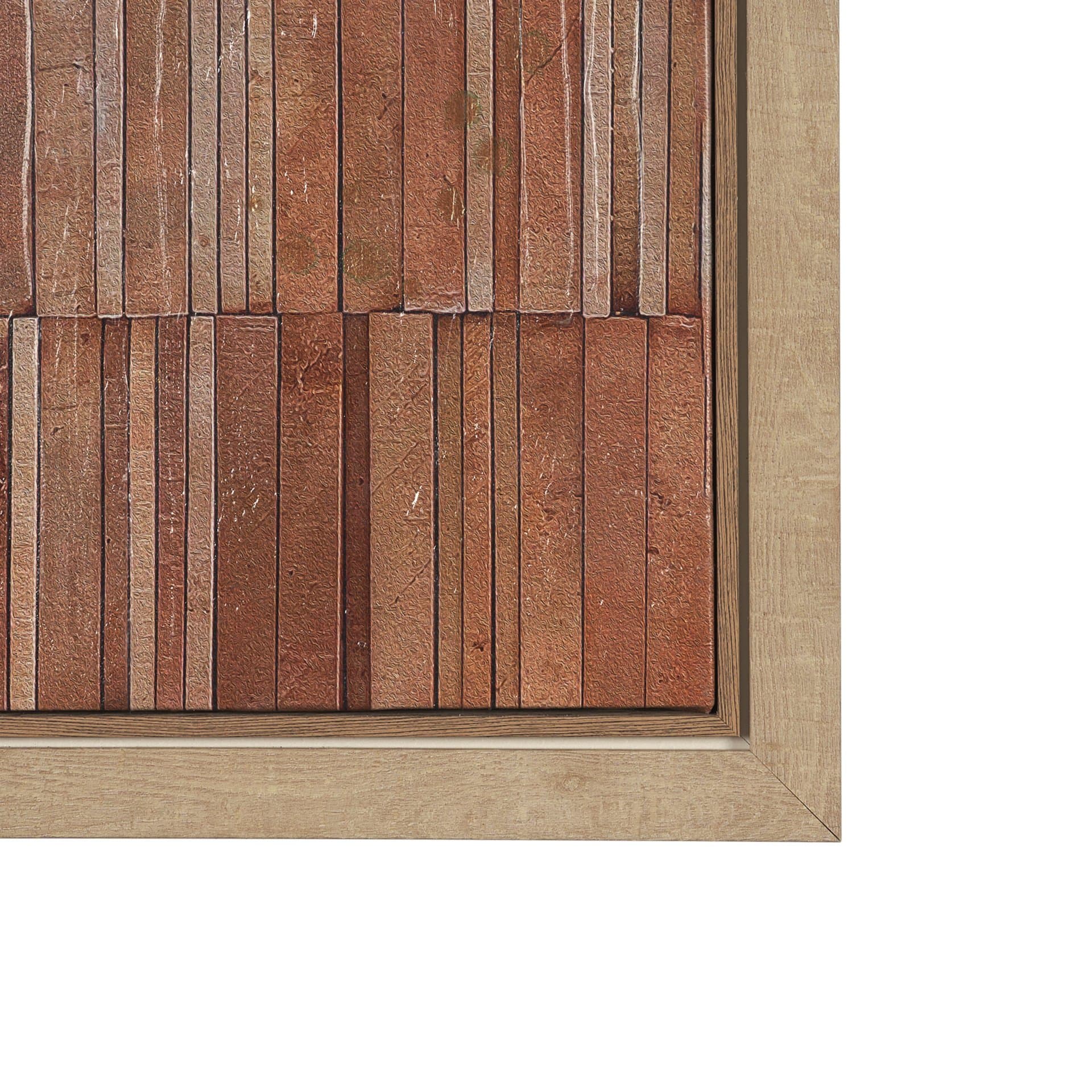 Terracotta Wall I by Flora Kouta Hand-Embellished Textured Framed Canvas Artwork — product photograph