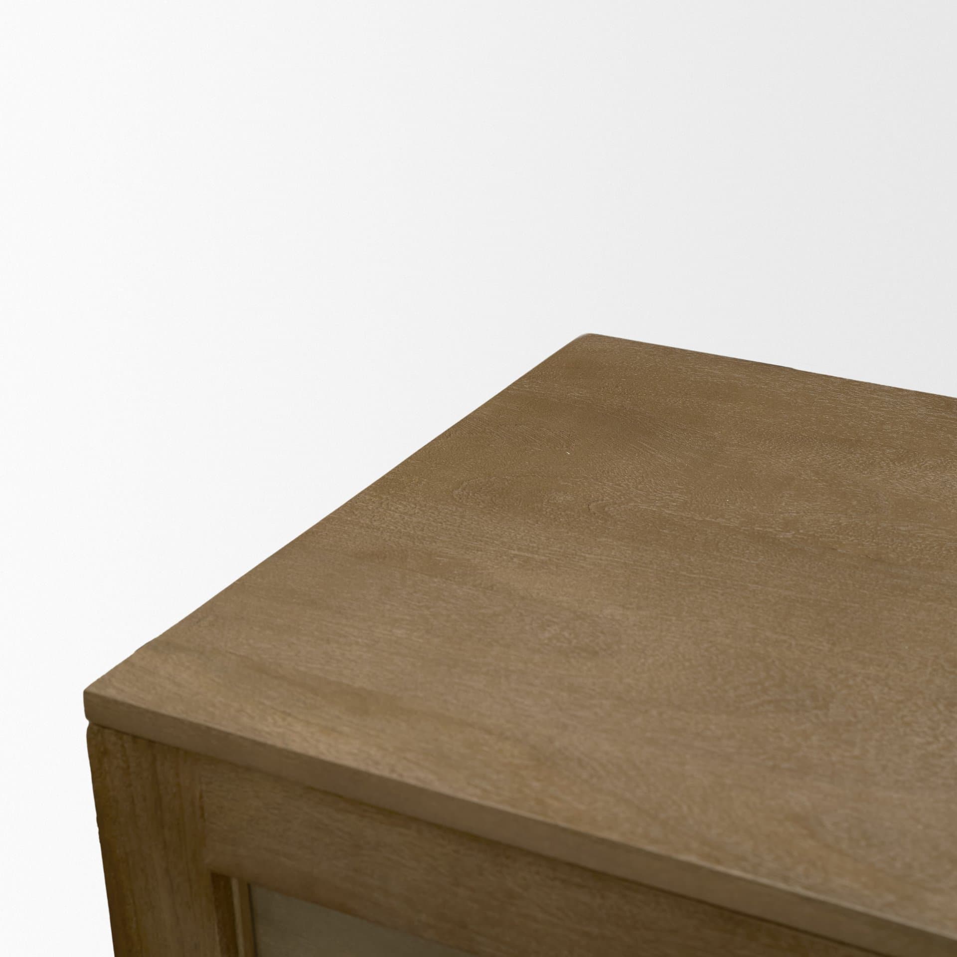 Suri Mid Brown Wood w/ Glass 4-Door Closed Sideboard — product photograph