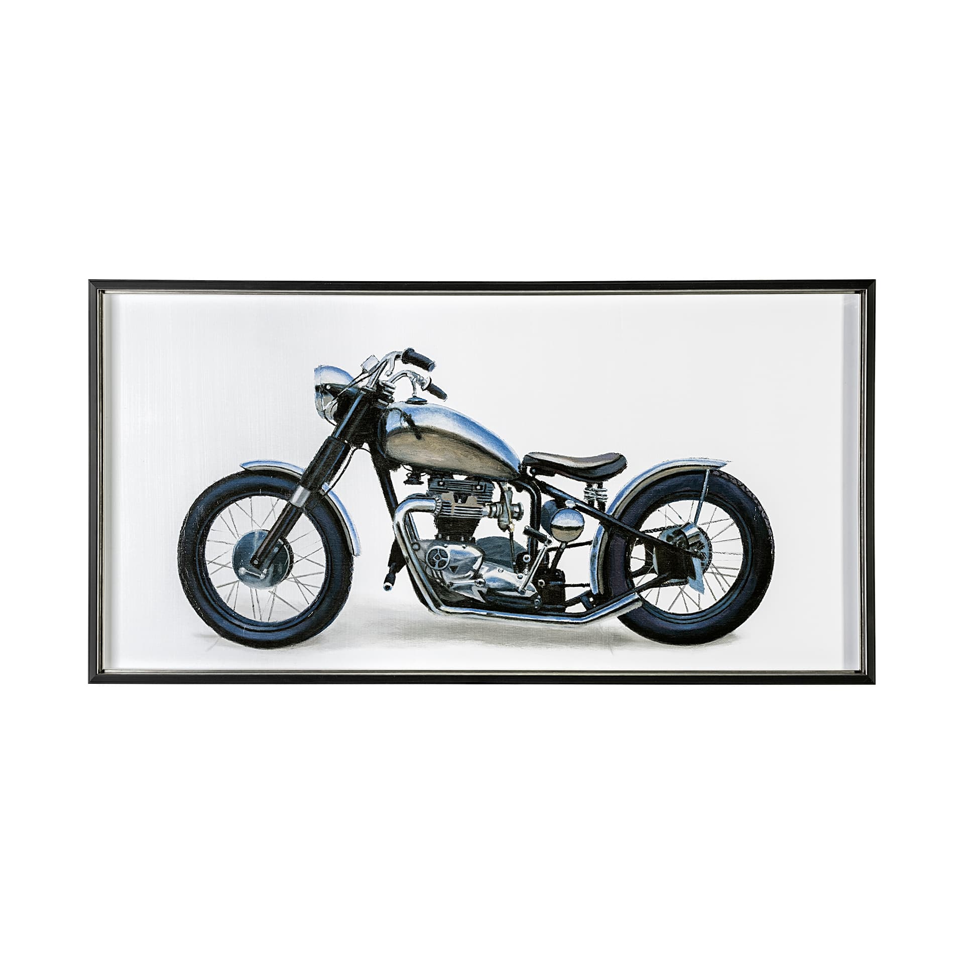 Lets Roll White II by James Wiens a Hand Embellished Textured Framed Art Print Matted under Glass — product photograph