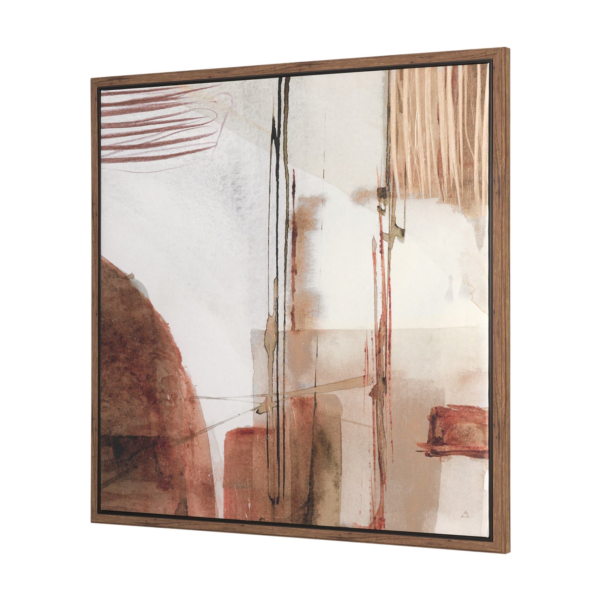 Echoes in Balance II by Mercana Studio Hand-Embellished Textured Framed Canvas Artwork — product photograph