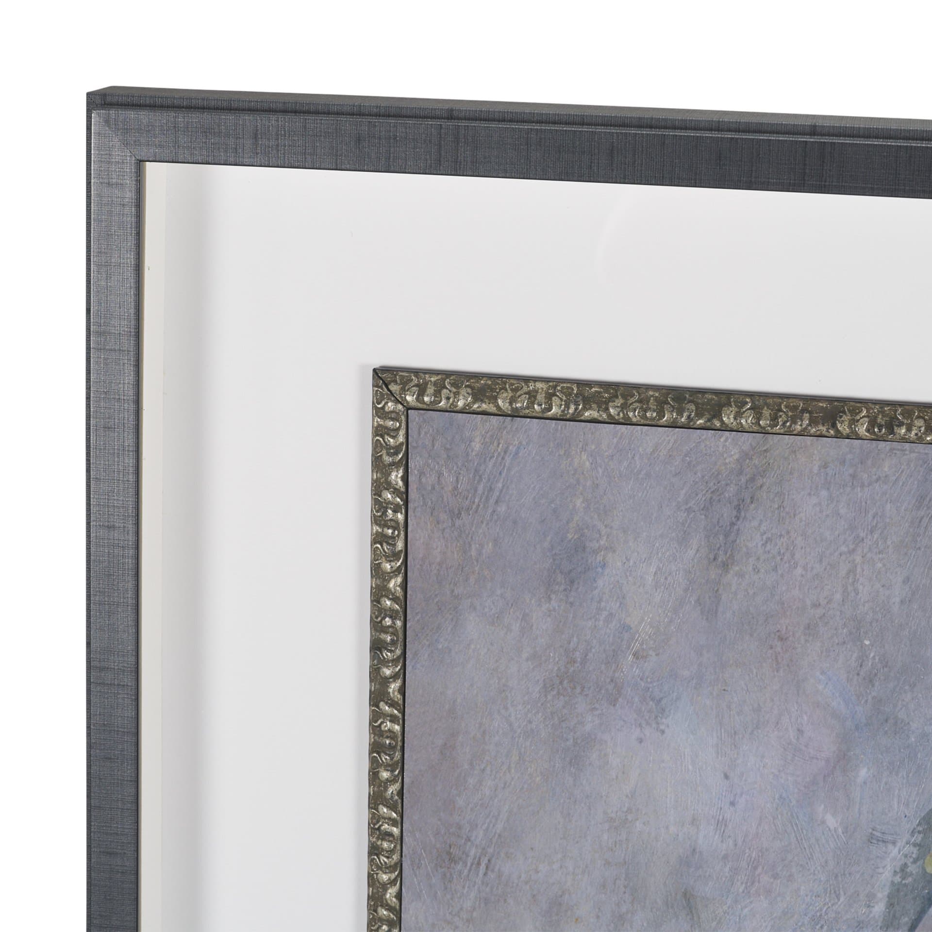 Dynasty Bloom I by Mercana Studio Hand-Embellished Textured Framed Artwork Matted under Glass — product photograph