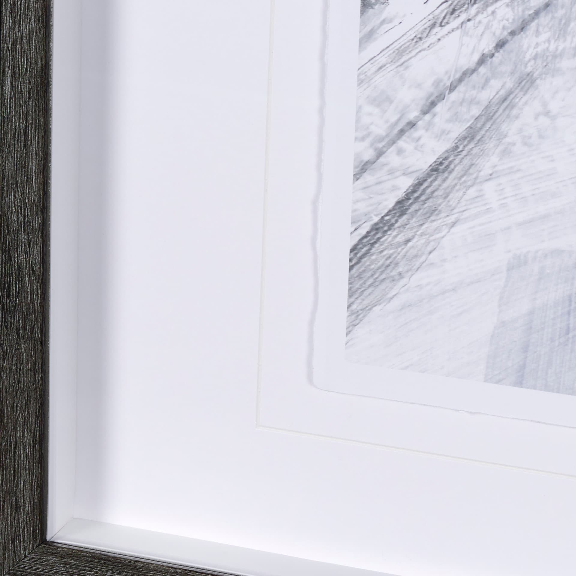 White Horse Portrait by Mercana Studio Hand Embellished Textured Framed Art Print Matted under Glass — product photograph