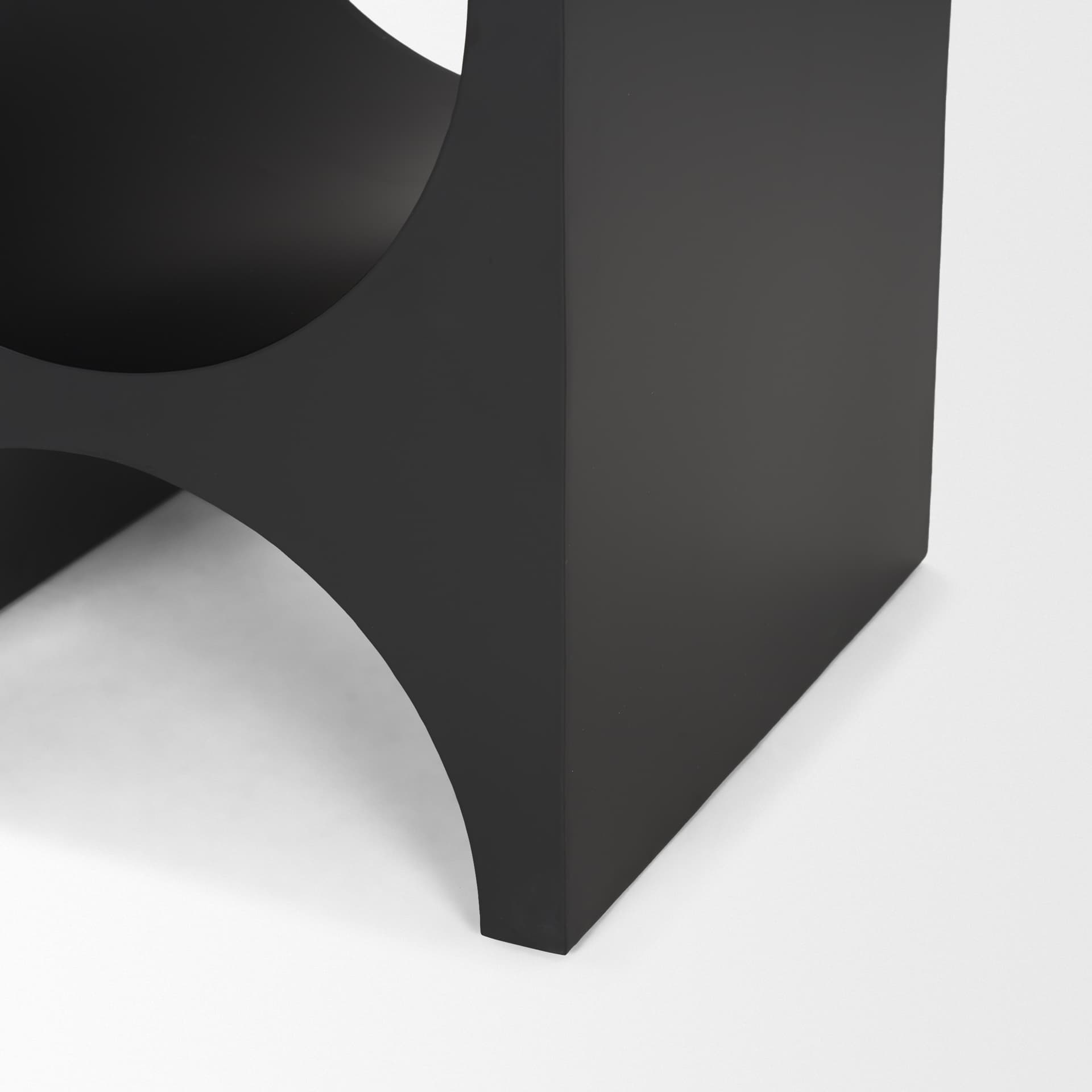 Sobi Matte Black Square Metal Side Table — product photograph