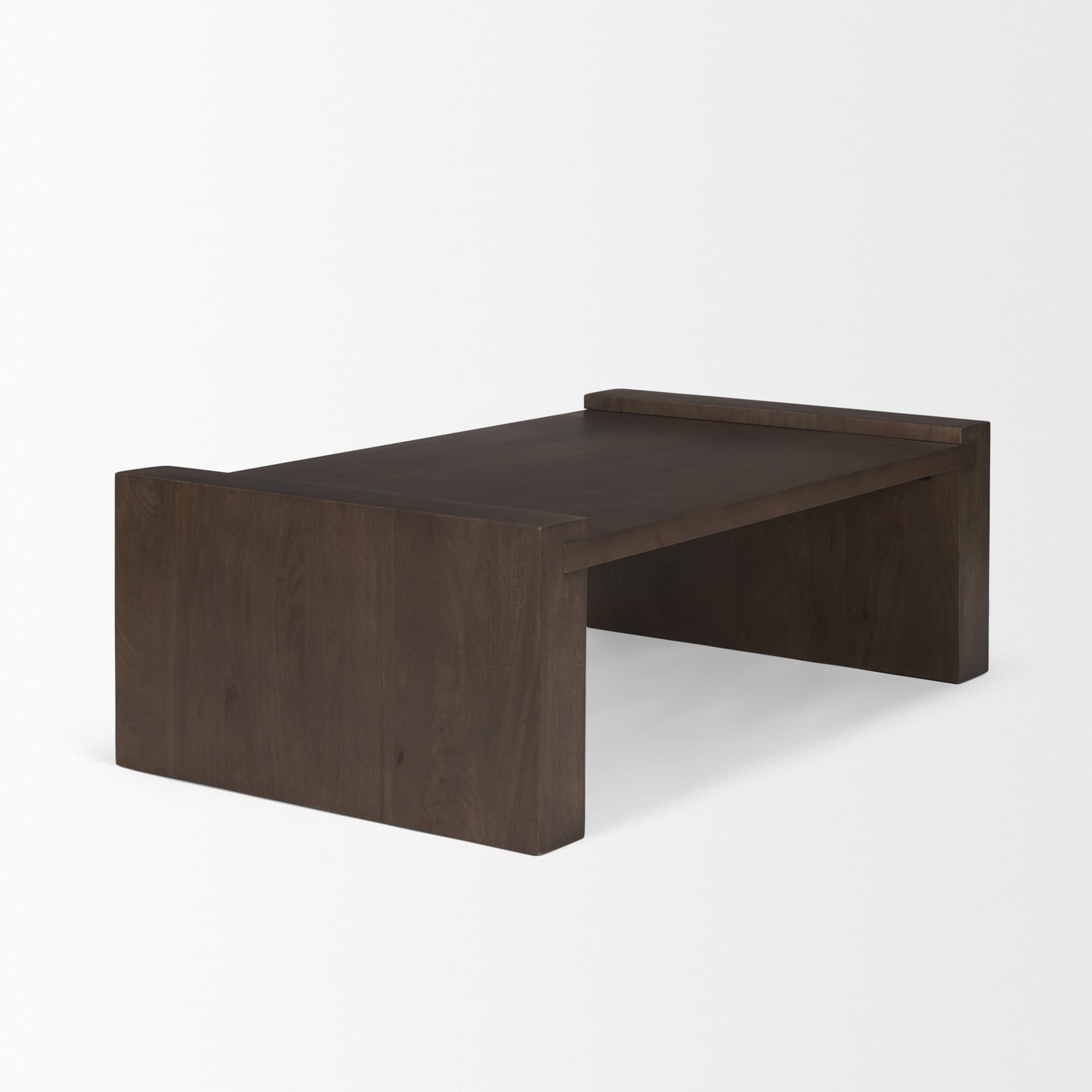 Wesson Dark Brown Wooden Rectangular Coffee Table — product photograph