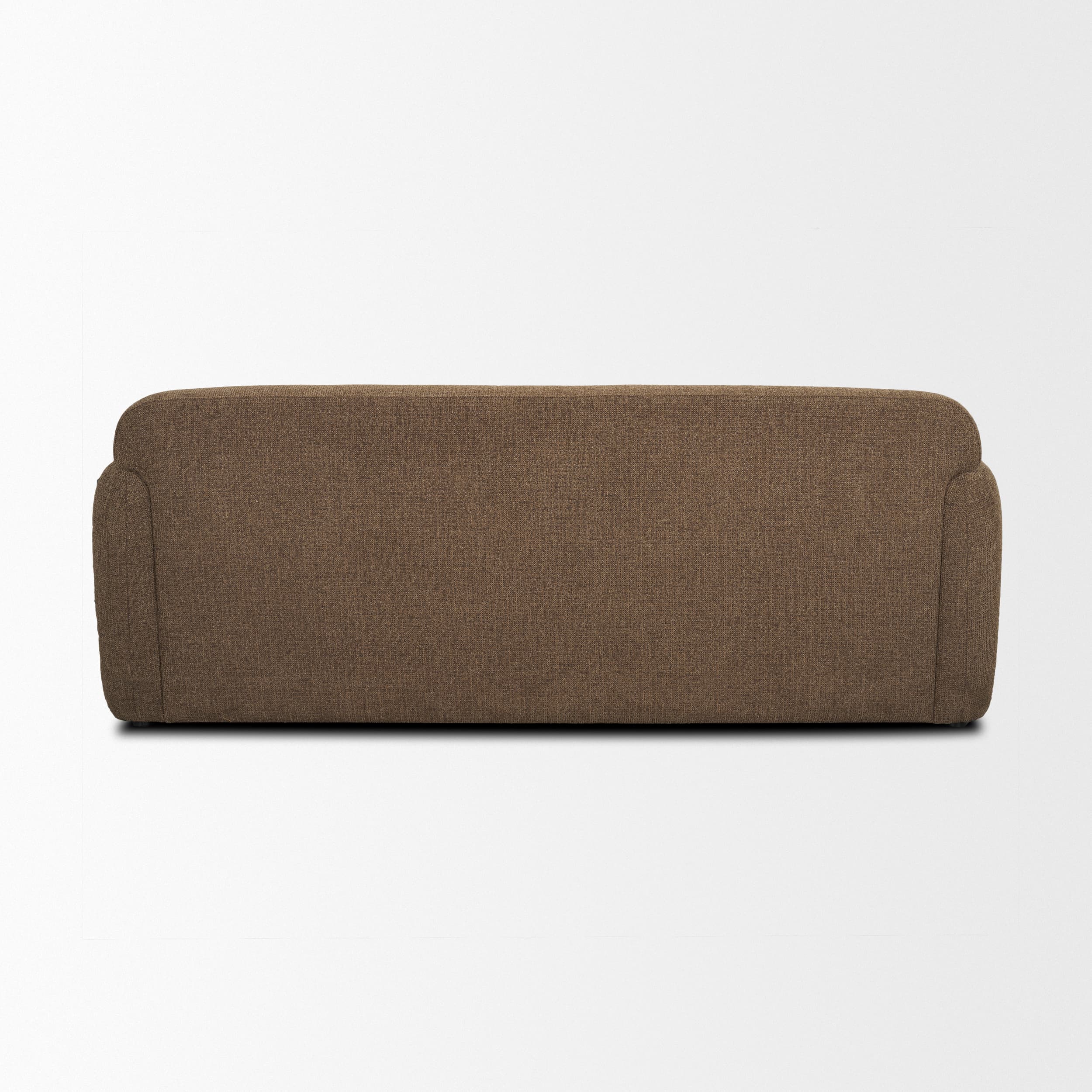 Saga Textured Brown Plush Fabric 3 Seater Sofa — product photograph
