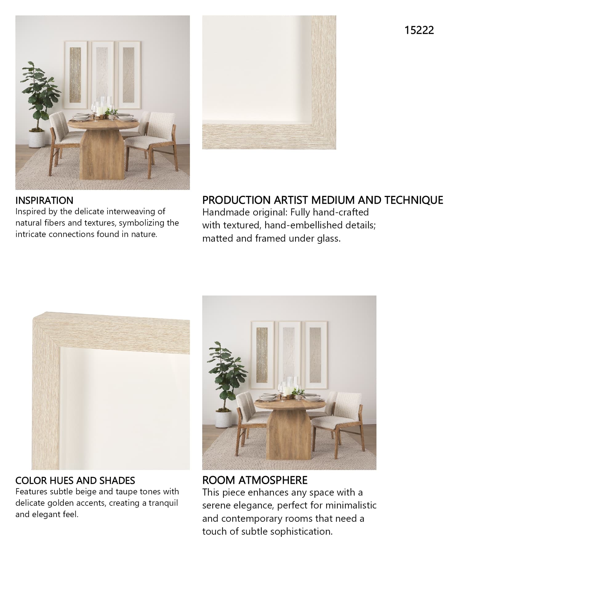 Coco Expression by Studio M a handmade Original Framed Artwork under Glass — in a styled room
