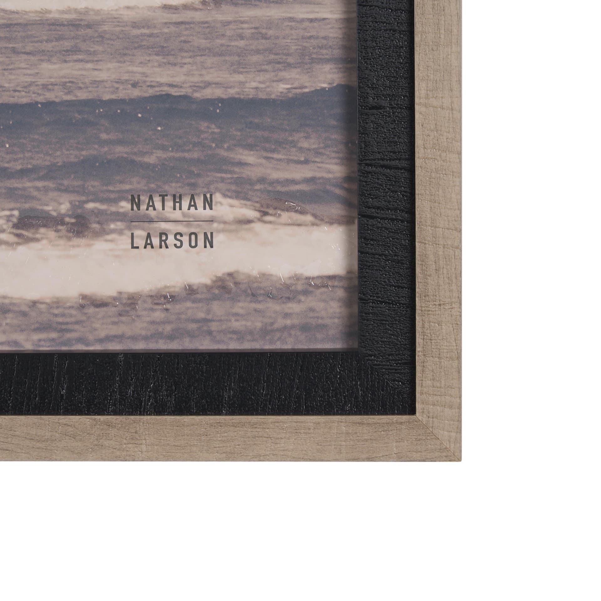 Rocky Shores by Nathan Larson a Hand Embellished Framed Photo Art Print Matted under Glass — product photograph