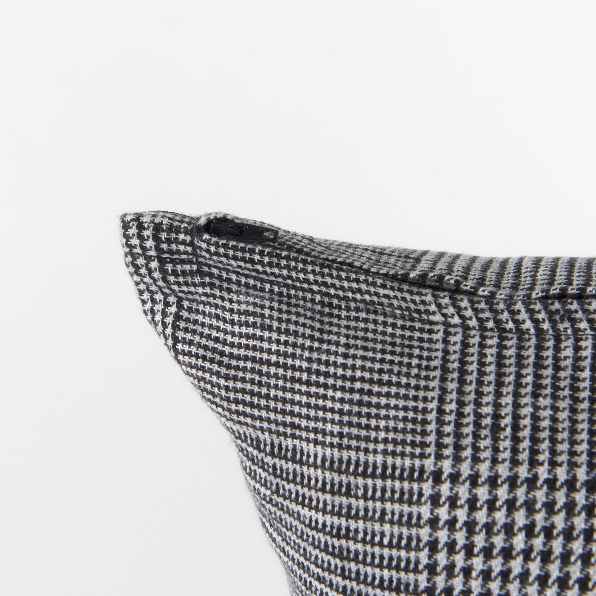 Ramone 20x20 Black and White Fabric Pillow Cover — product photograph