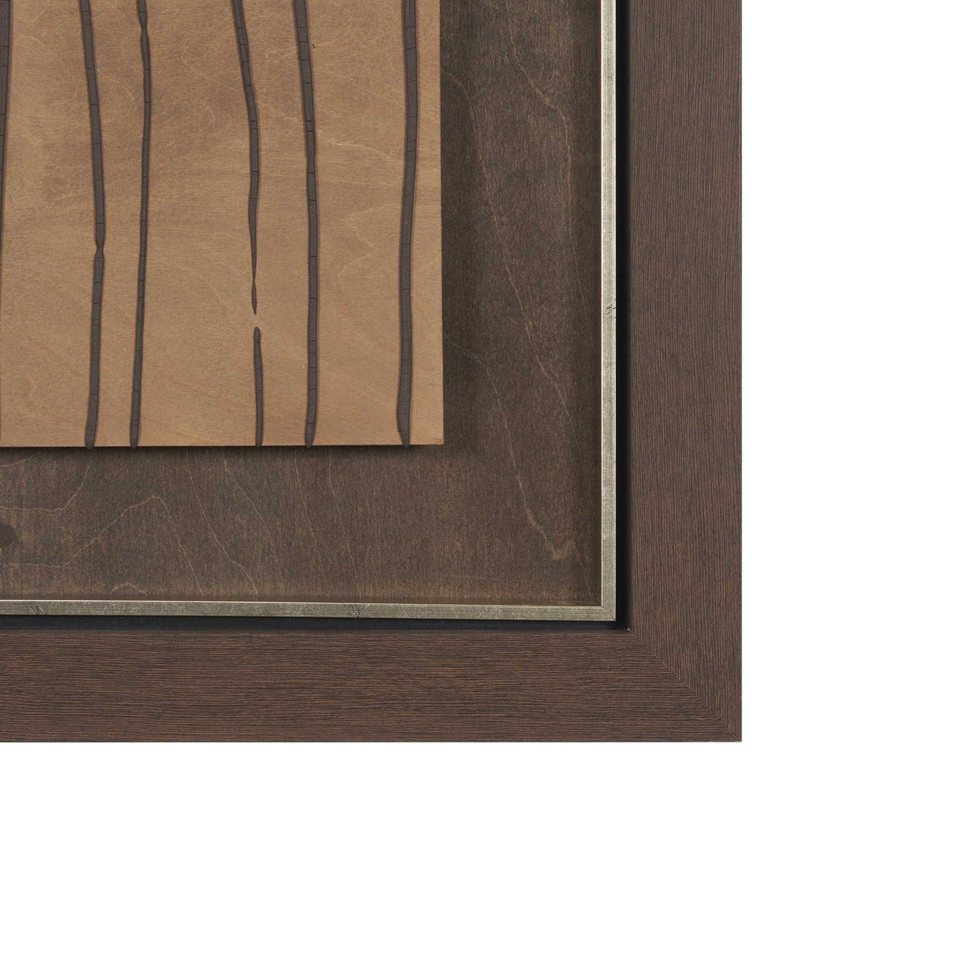 Timber Mosaic II by Mercana Studio Handmade Original Framed Artwork Matted — product photograph