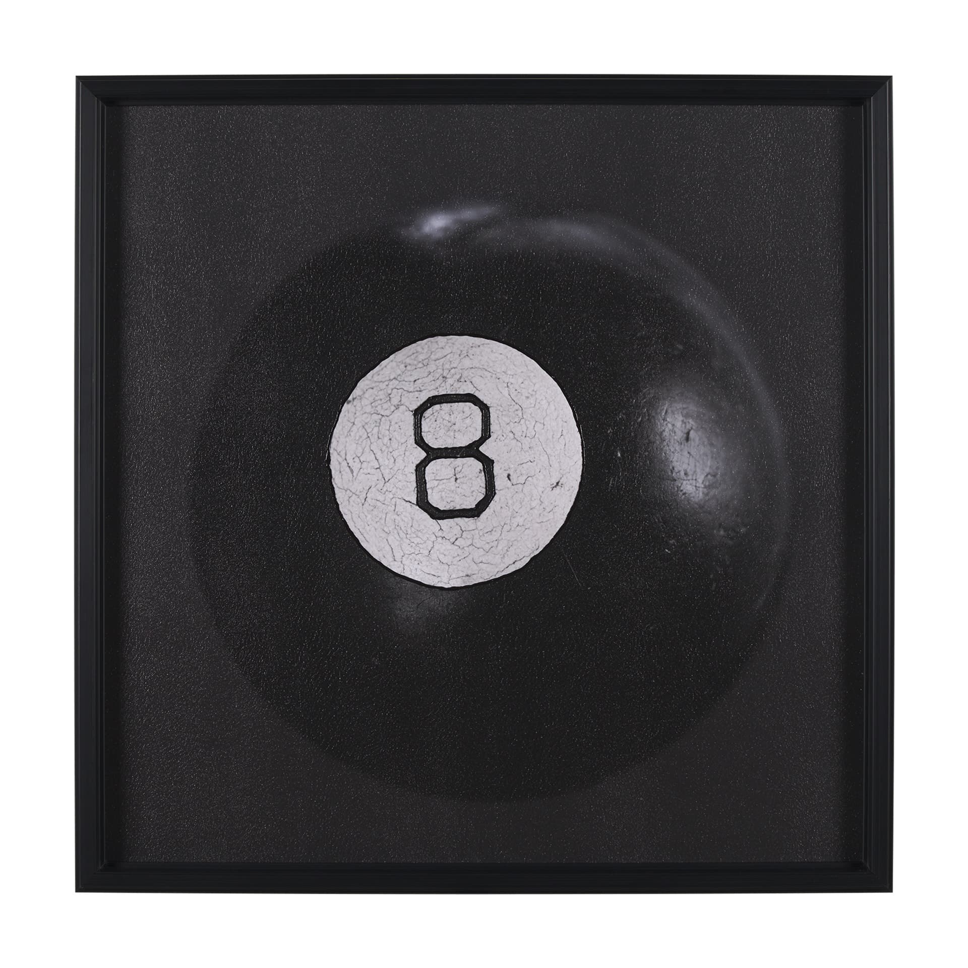 Billiard V 8 Ball by Chris Dunker a Hand Embellished Framed Art Decograph Print — product photograph