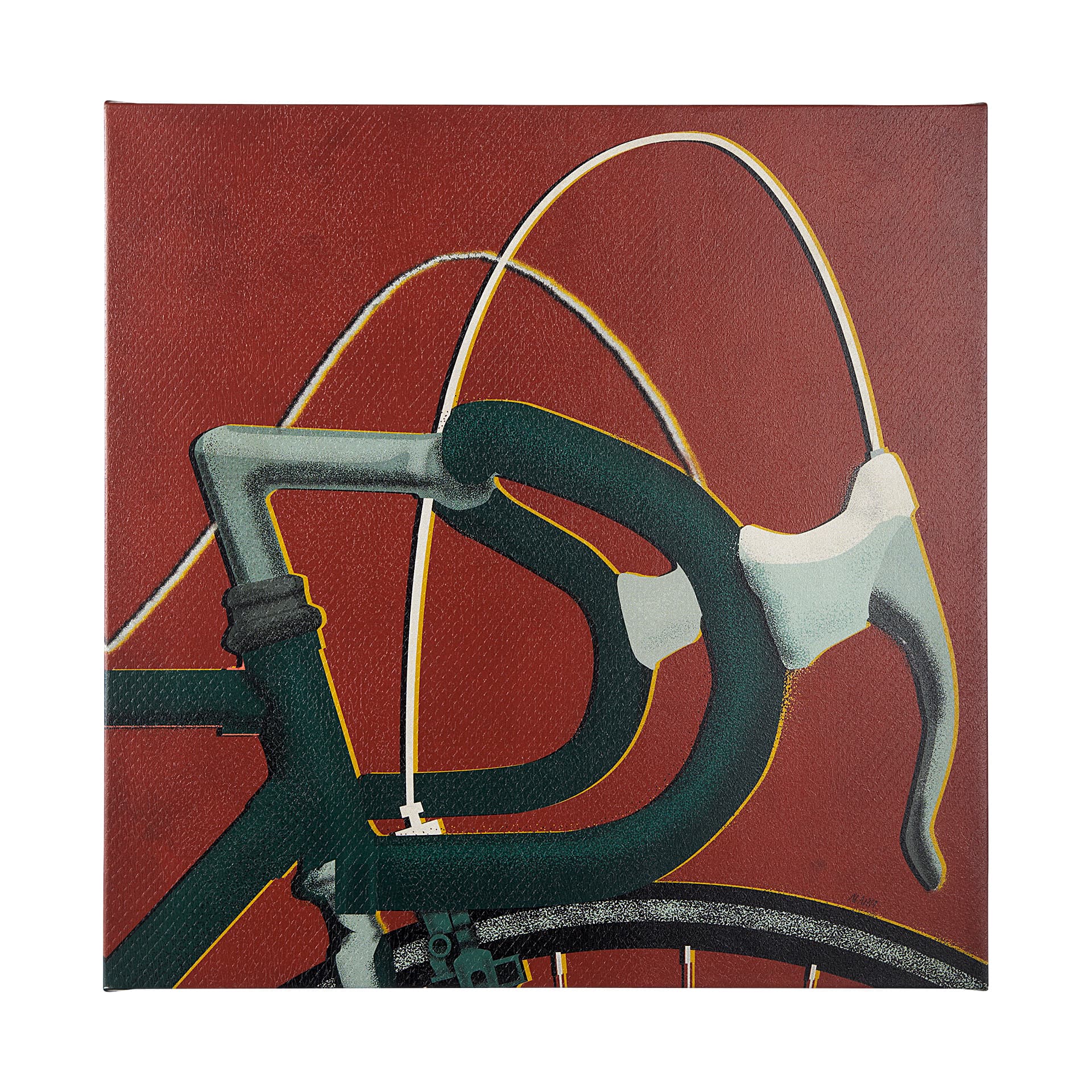 Bike Handle Orange by Alarm a Hand Embellished Textured Canvas — product photograph