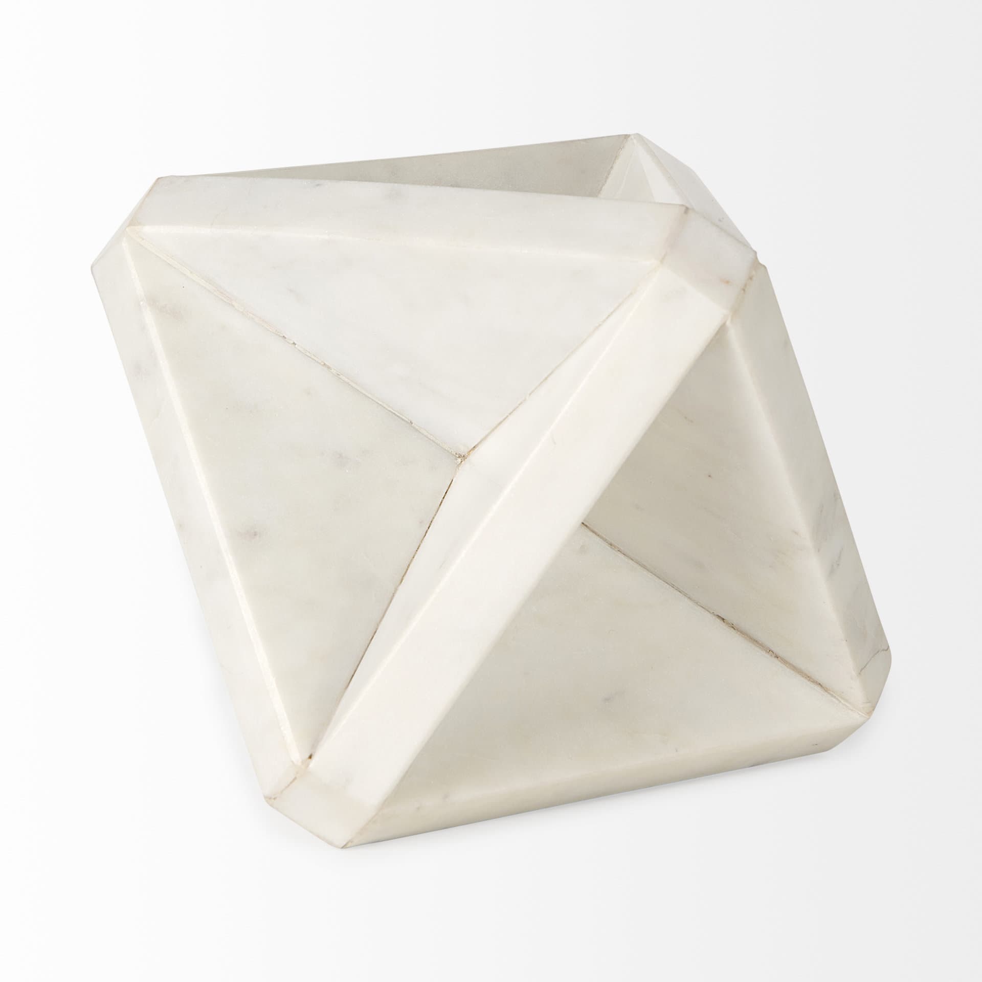 Sophia 5.5 L x 5.5 W x 8.5 H White Marble Decor Stand — product photograph