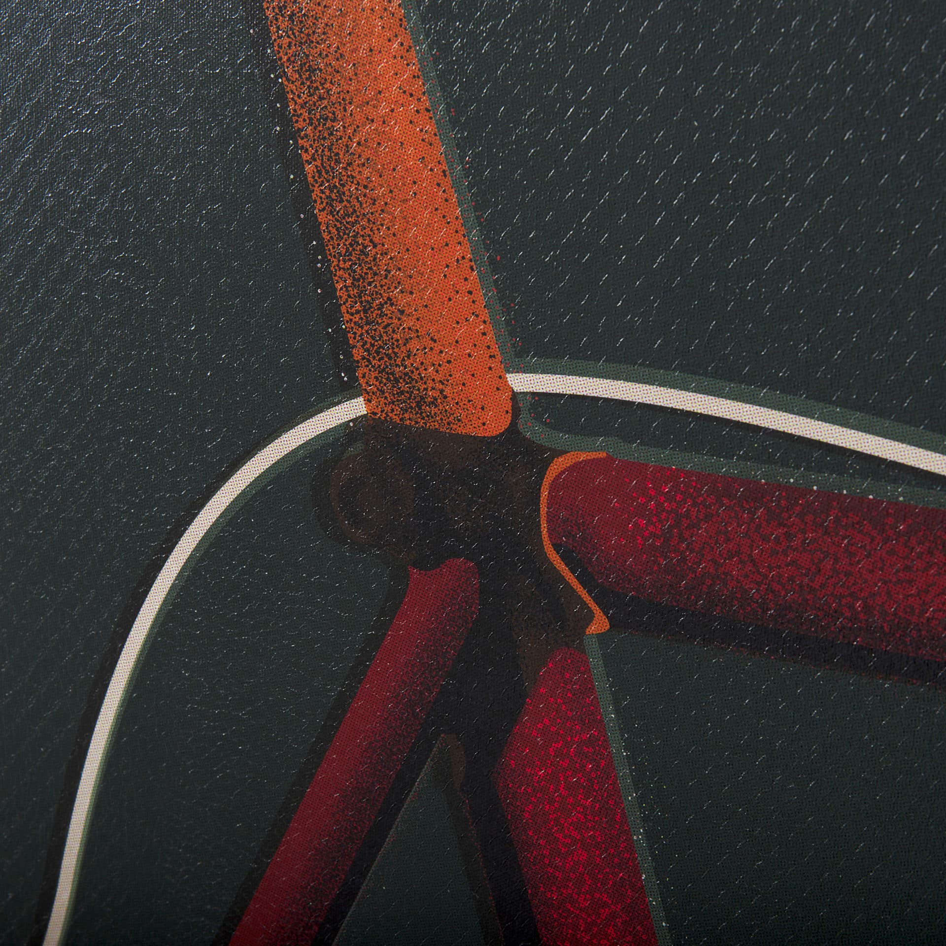 Bike Saddle Green by Alarm a Hand Embellished Textured Canvas — product photograph