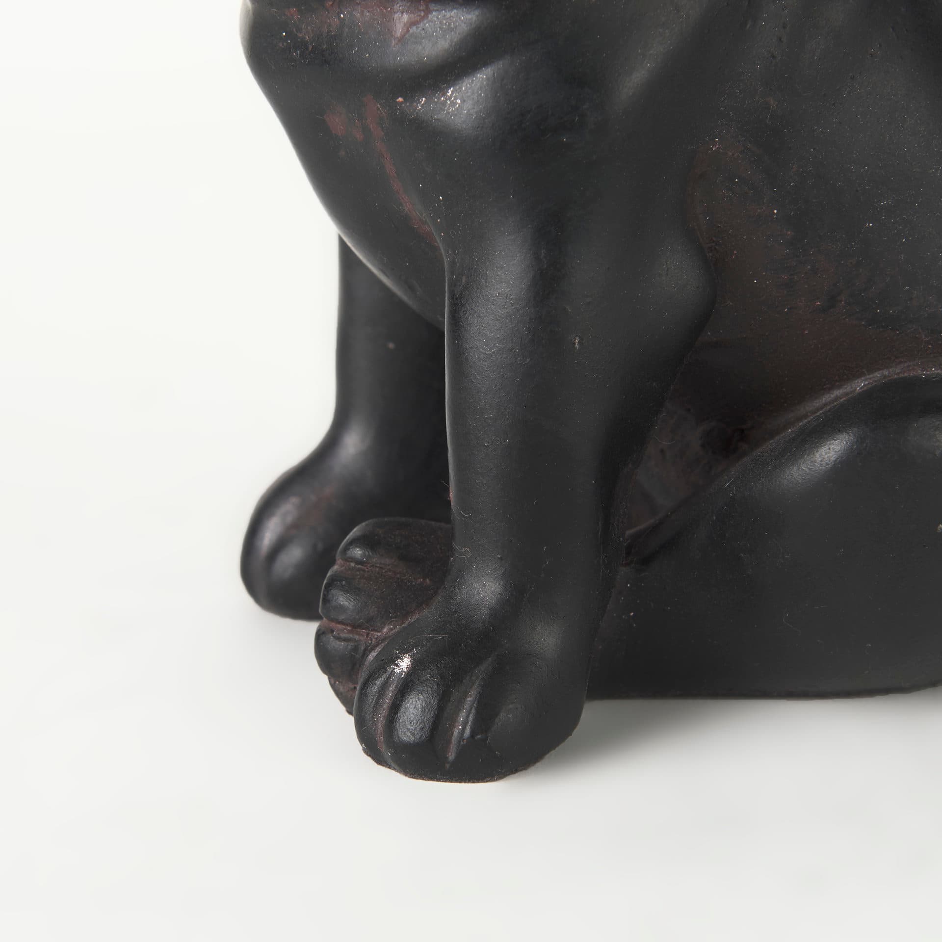Cadence 4L x 5W Black Resin Pug Dog — product photograph