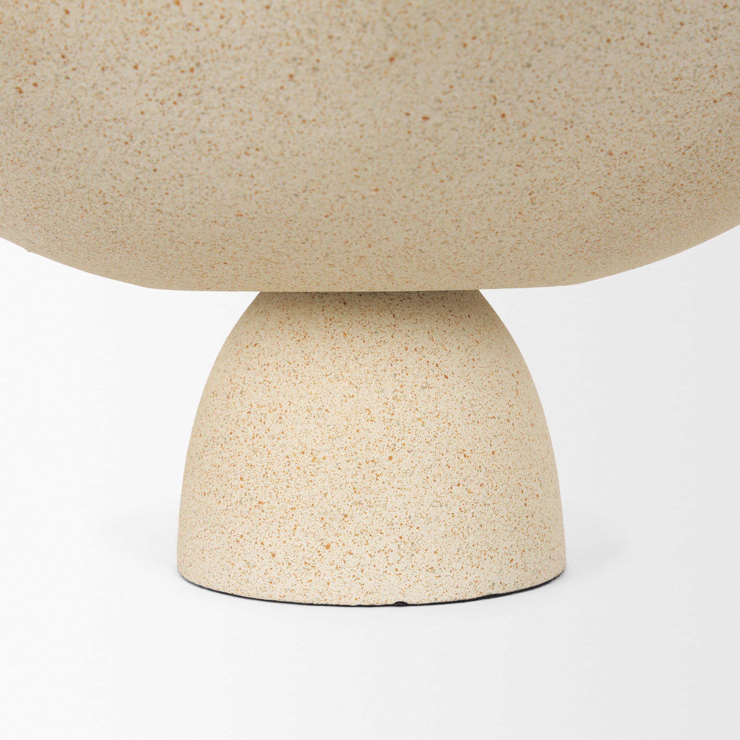 Radka Beige Textured Large Metal Decorative Bowl — product photograph