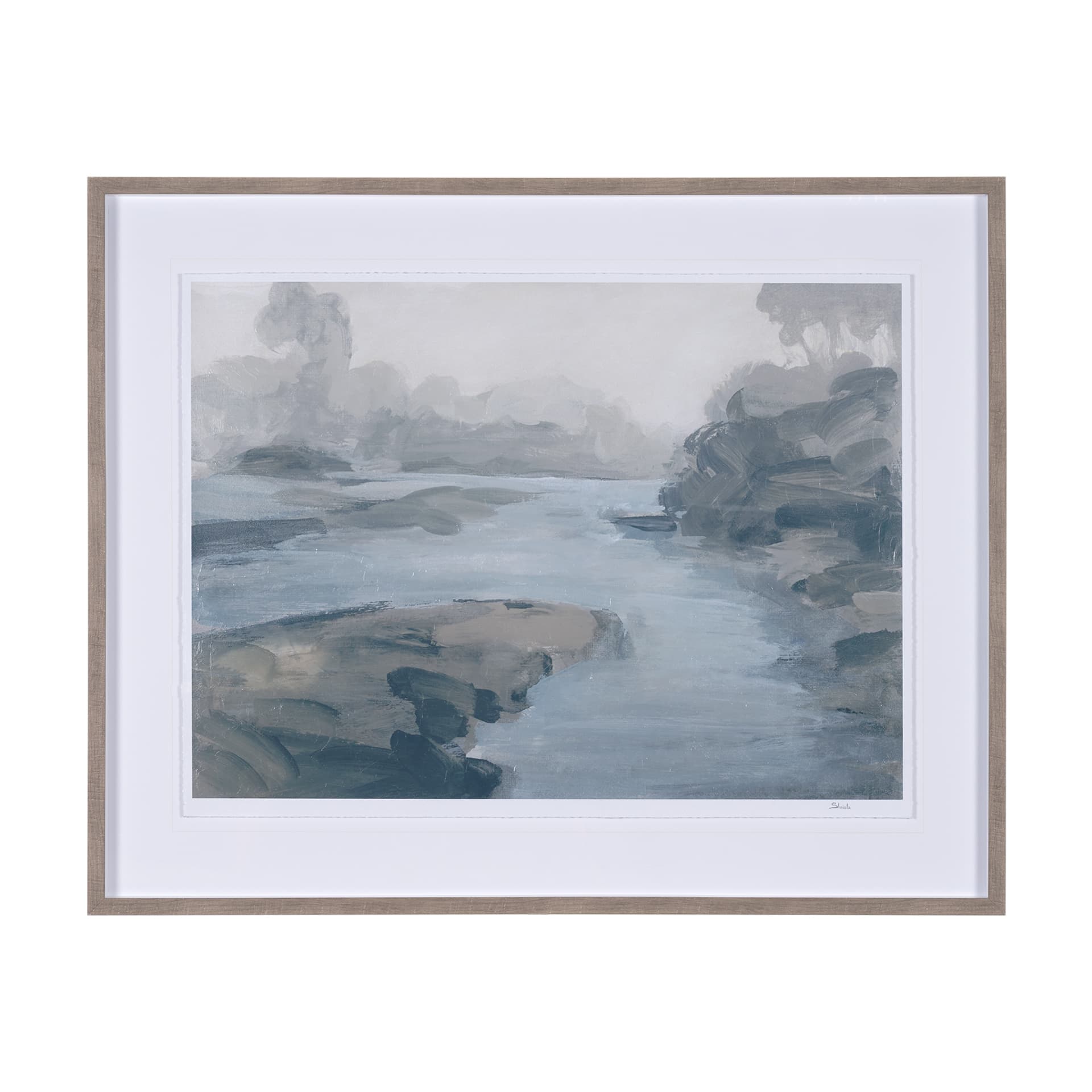 Morning Light I by Mercana Studio a Hand Embellished Textured Framed Art Print Matted under Glass — product photograph