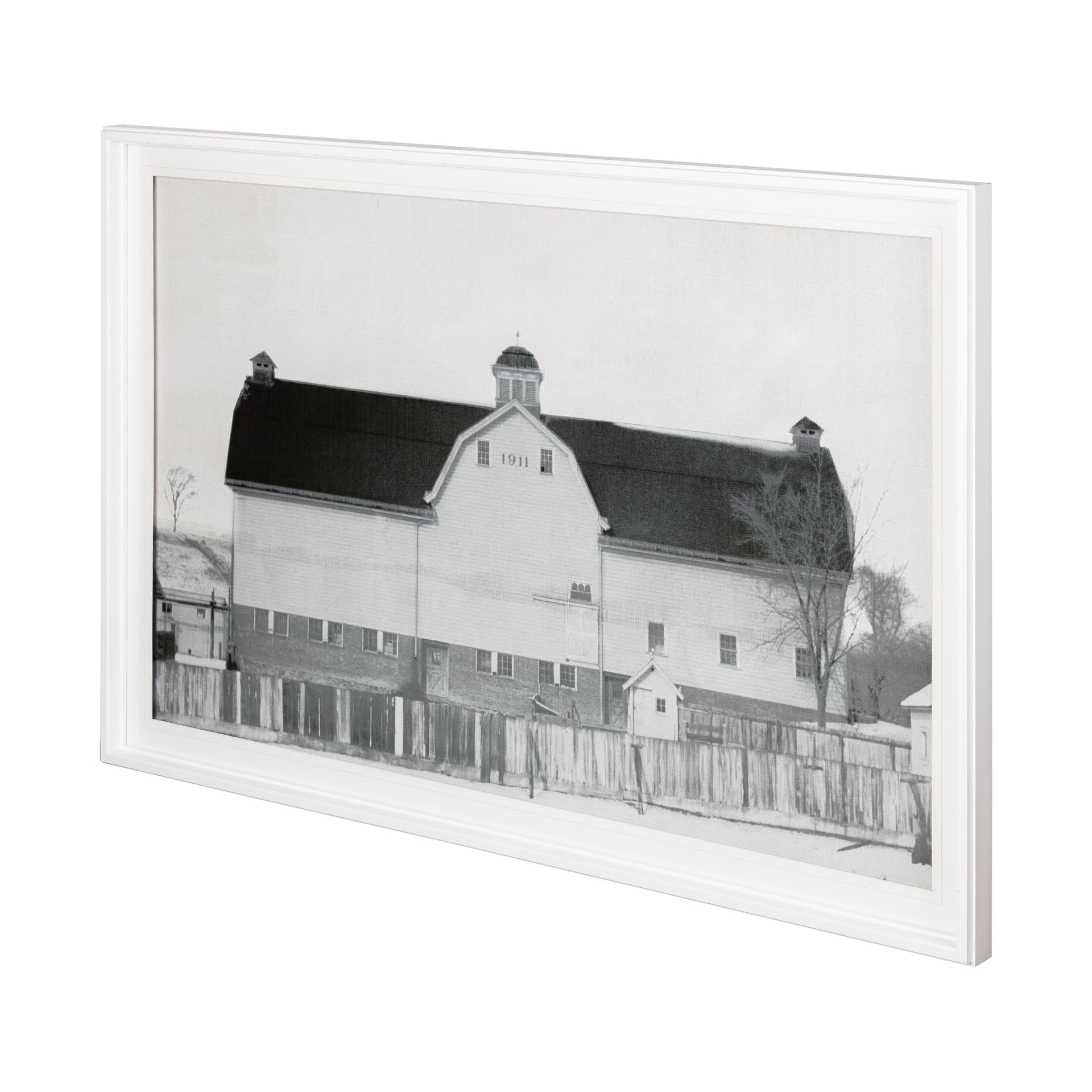 Farm House by Chris Dunker a Hand Embellished Textured Framed Photo Art Print Matted under Glass — product photograph