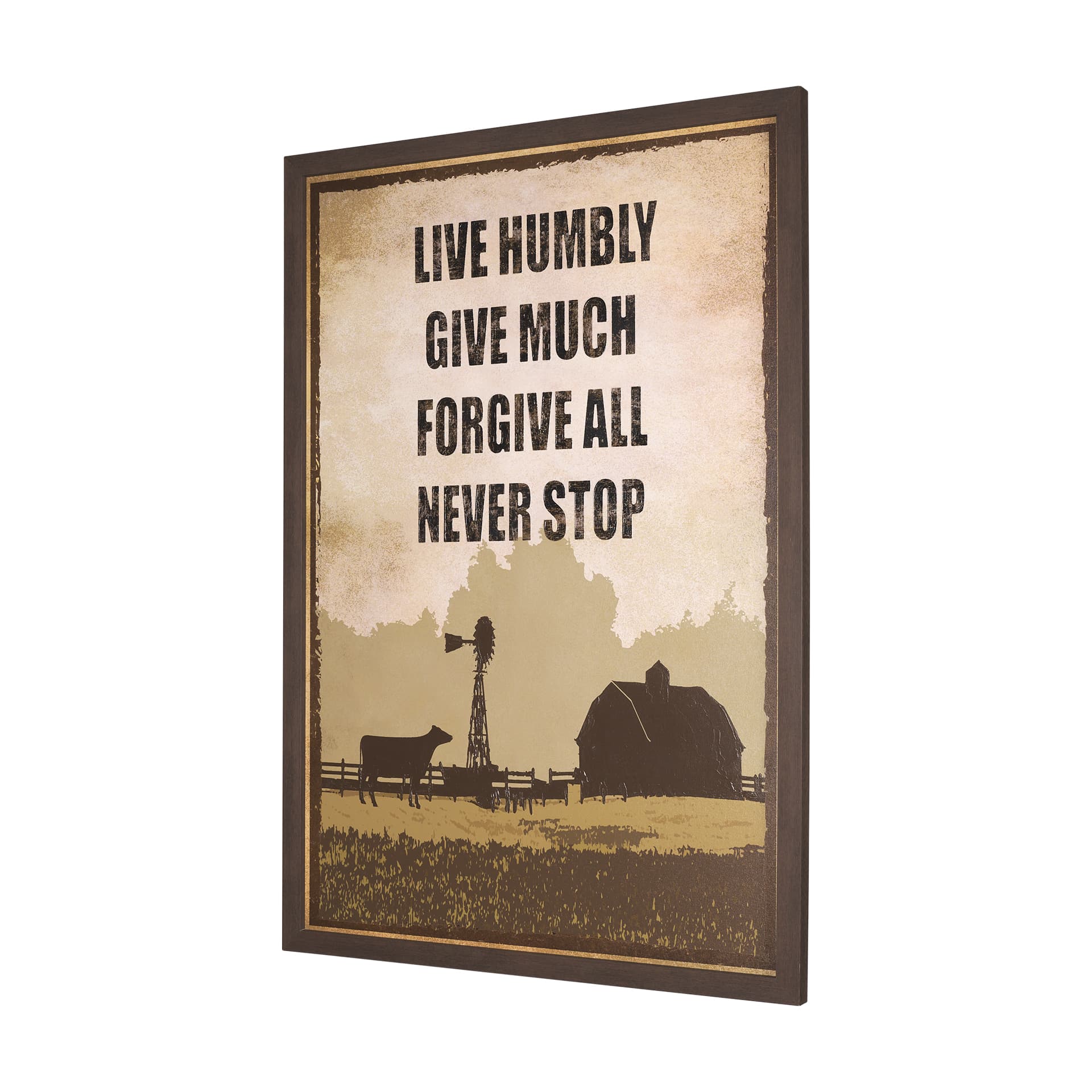 Rustic Type by Tania Bello a Hand Embellished Textured Framed Art Print — product photograph