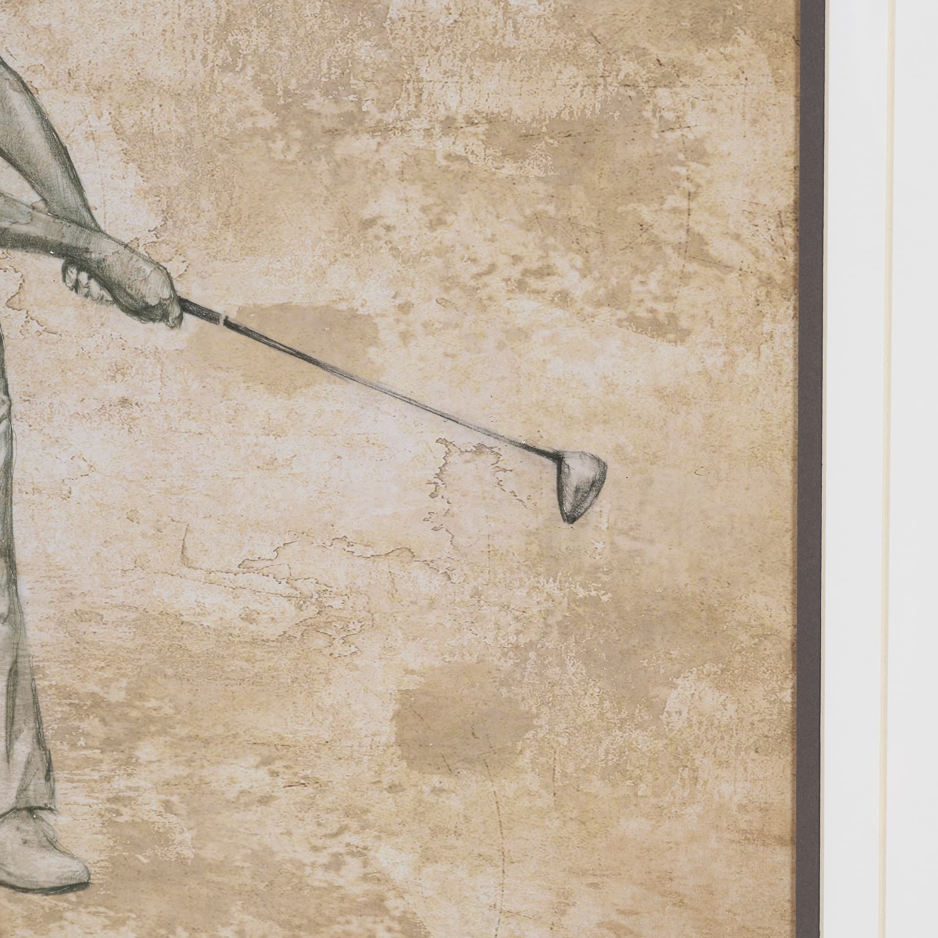 Golf Swing II by Mercana Studio Hand-Embellished Framed Artwork Matted under Glass — product photograph