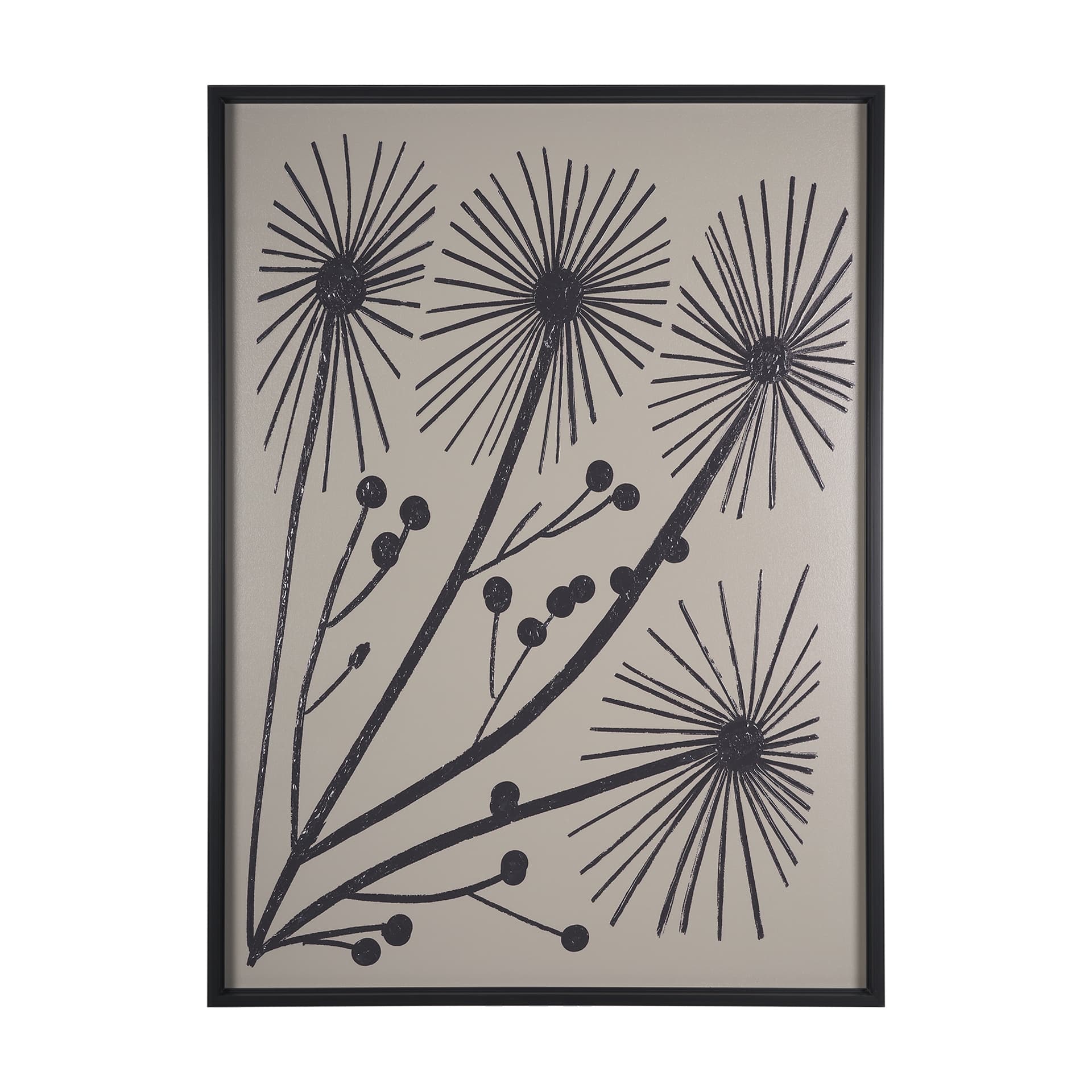 Simple Floral-Grow by Mercana Studio a Hand Embellished Textured Framed Art Print — product photograph