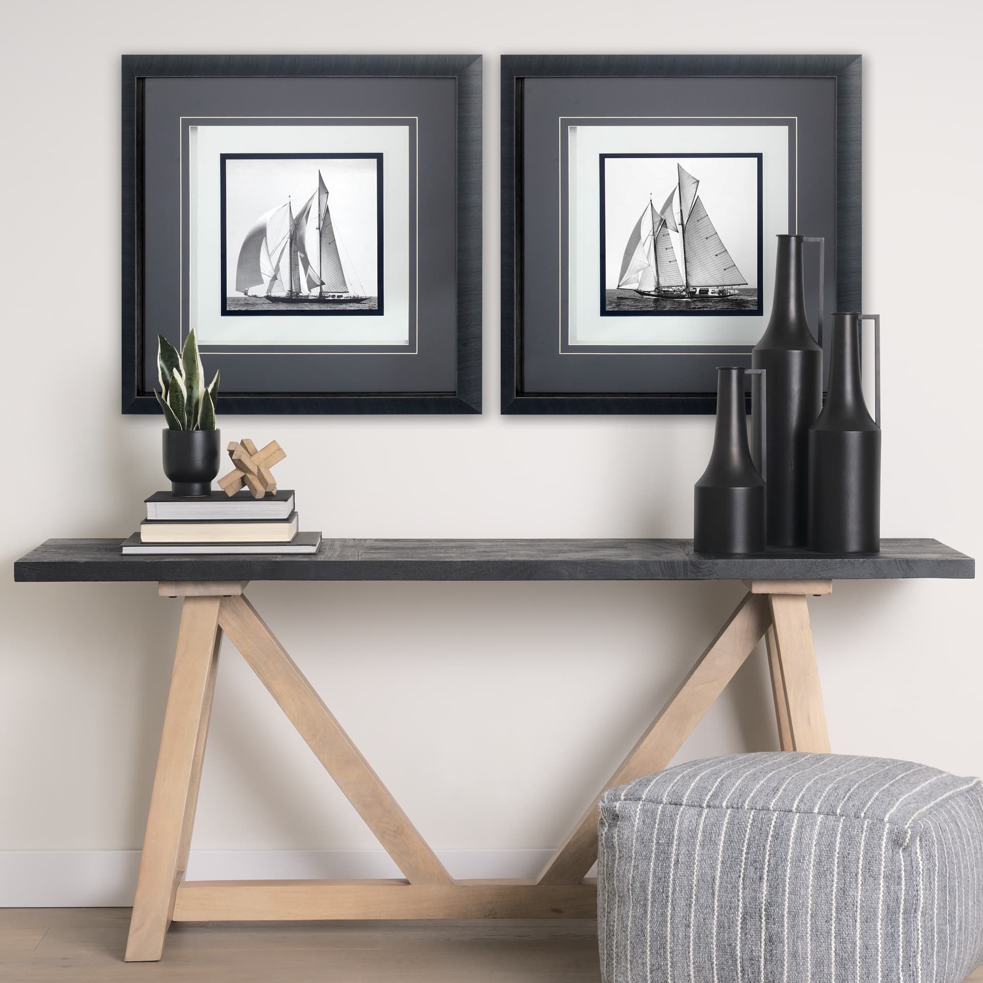Adrift II by Jorge Llovet a Framed Photo Art Print Matted under Glass — in a styled room