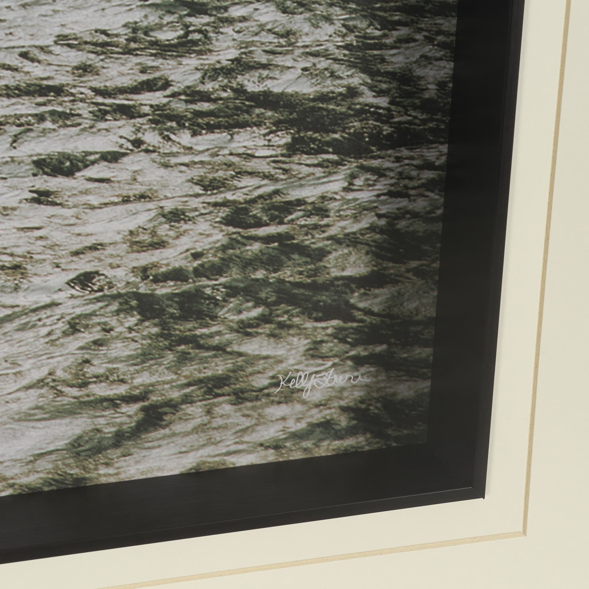 Maine Coastline by Kelly Frere Hand-Embellished FramedPhoto Print Matted under Glass — product photograph