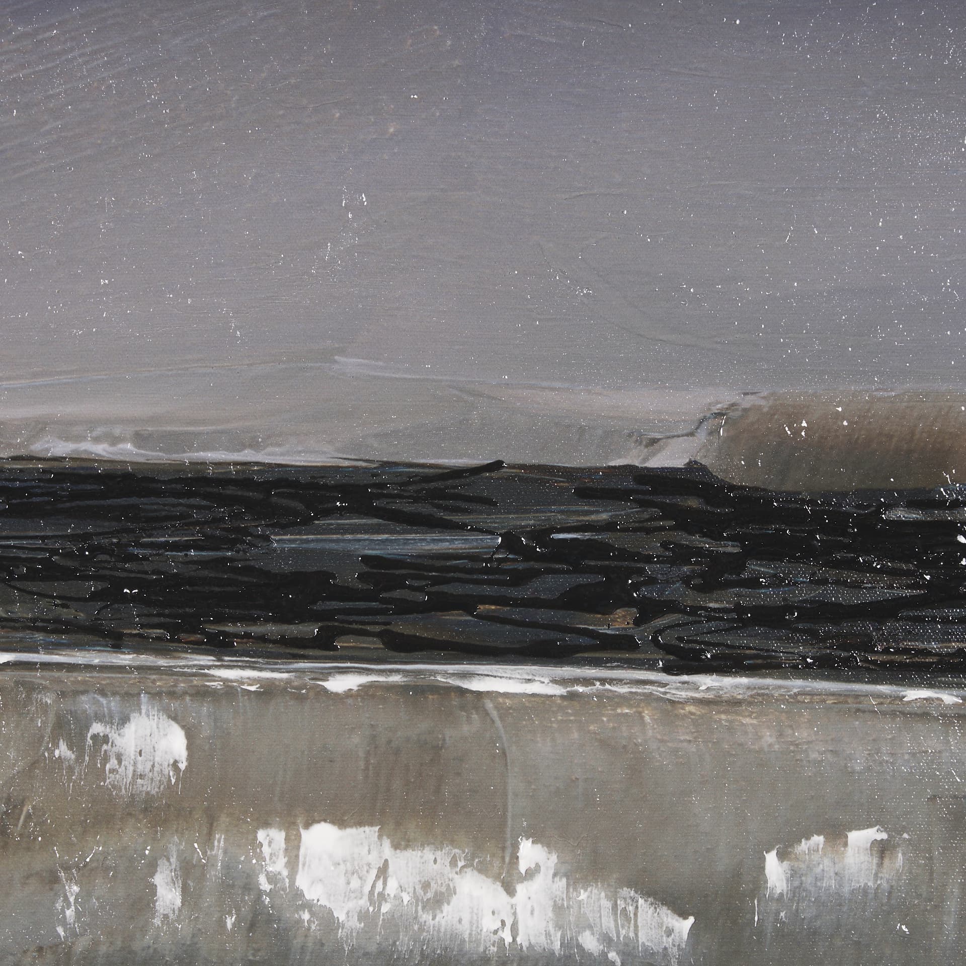 Grey Day II by Mercana Studio a Hand Embellished Textured Framed Canvas — product photograph