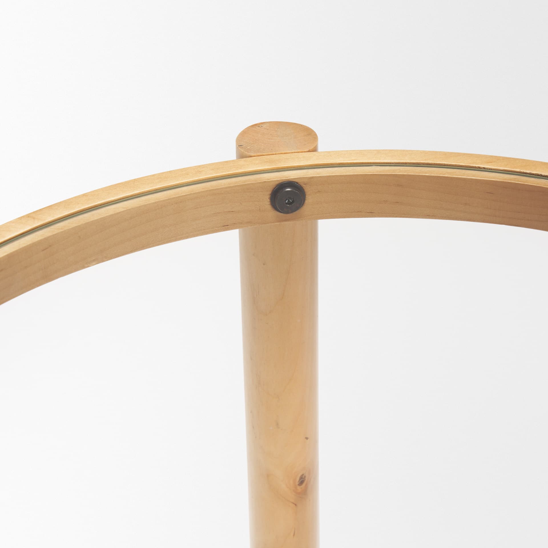 Weslyn Solid Light Brown Wood and Glass Top w/ Cane Side Table — product photograph