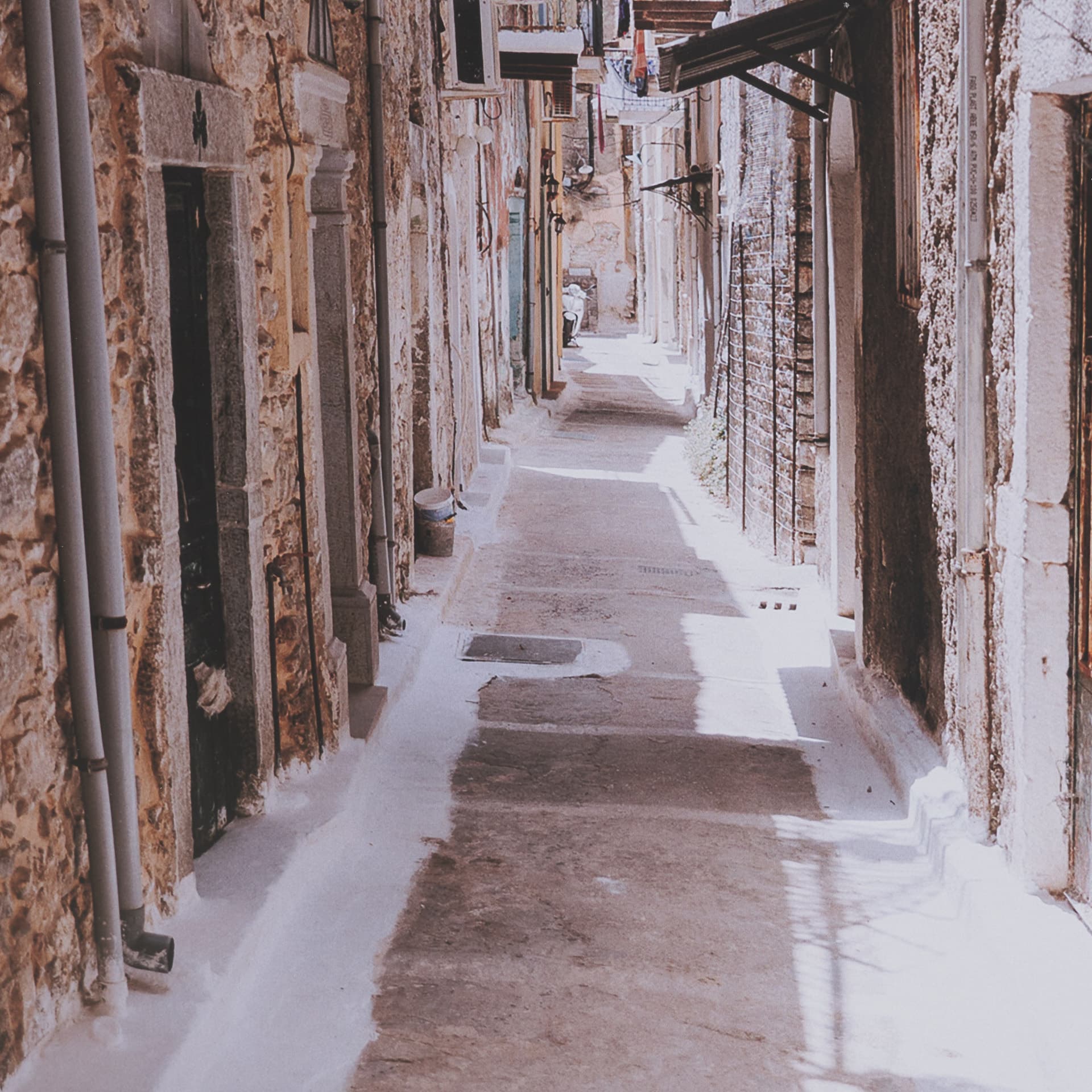 Greek Street by Kelly Frere FramedPhoto Print Matted under Glass — product photograph
