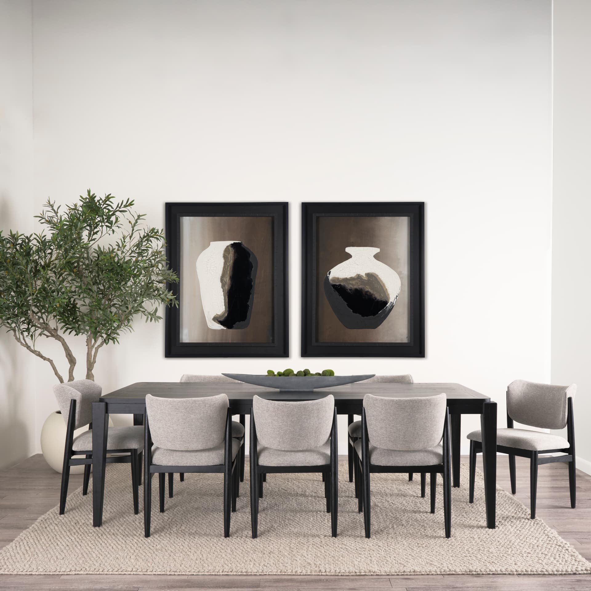 Piero Large Concrete Finished Metal Decorative Bowl — product photograph