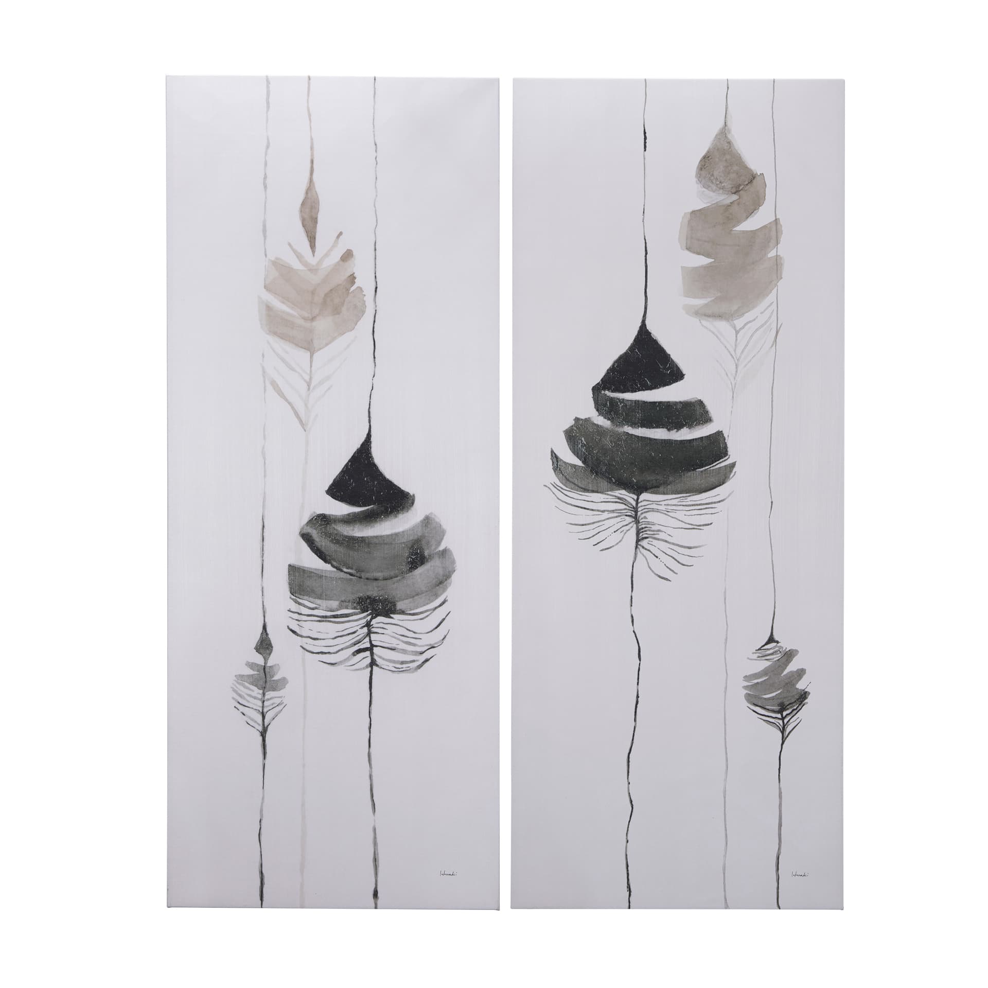 Rain of Leaf I by Mercana Studio a Hand Embellished Textured Canvas — product photograph