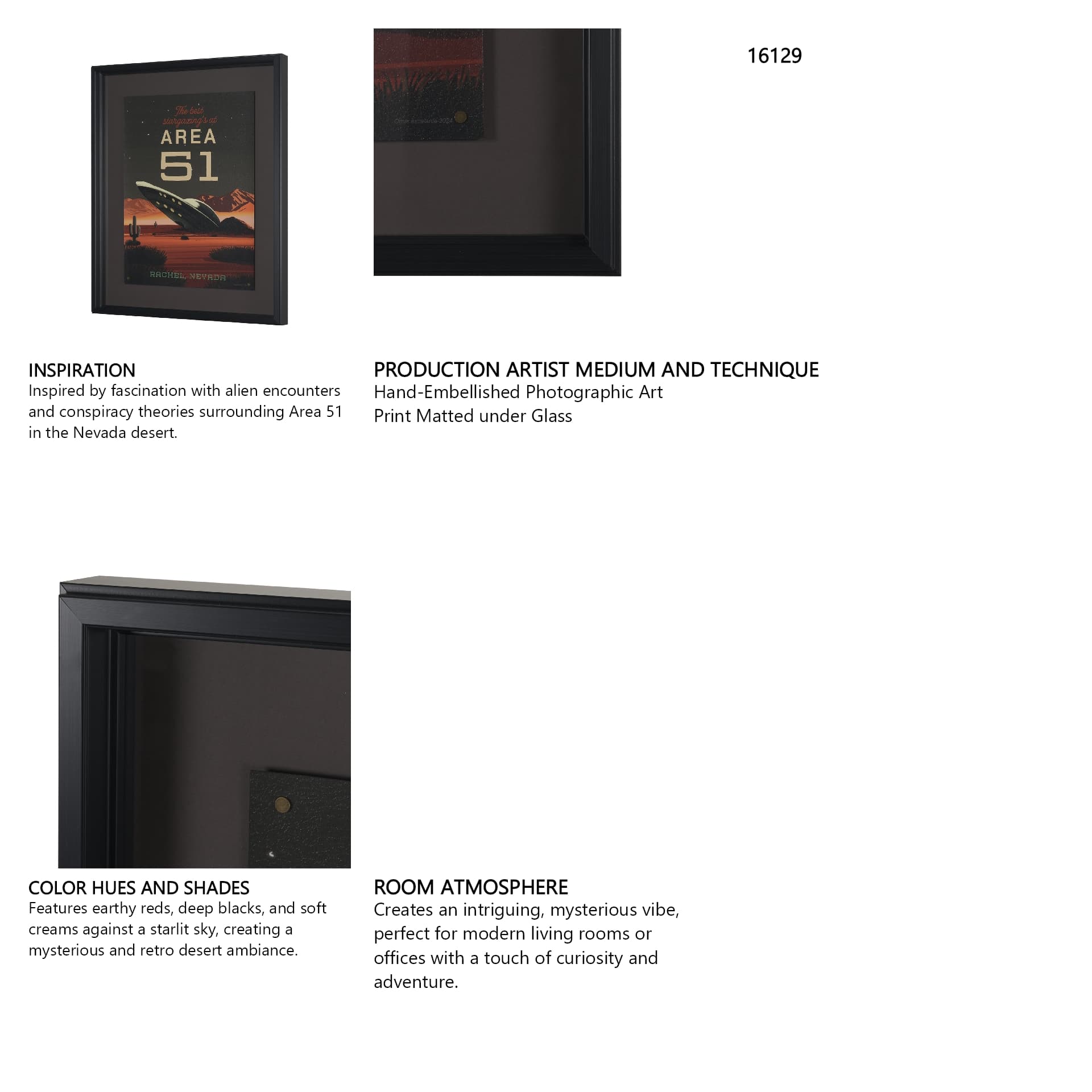 Cryptid Tourism II by Omar Escalante Textured Framed Artwork Matted under Glass — in a styled room