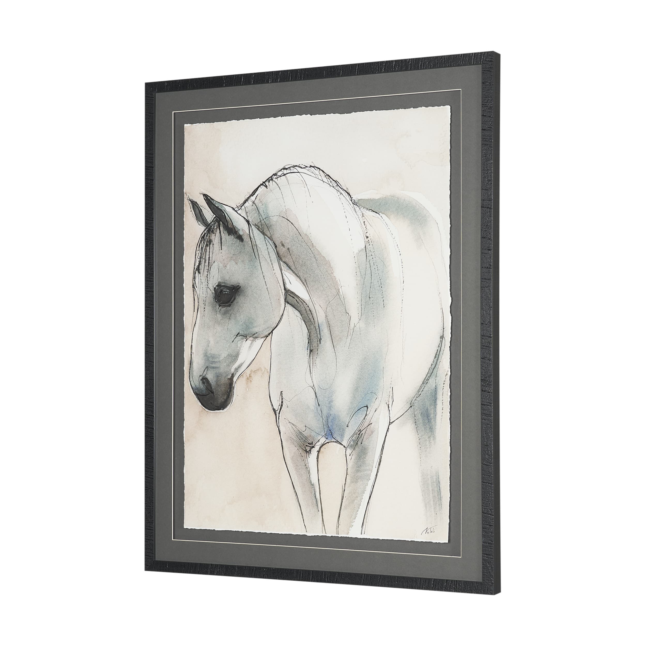 Elegant Beauties II by Mercana Studio Hand-Embellished Framed Artwork Matted under Glass — product photograph