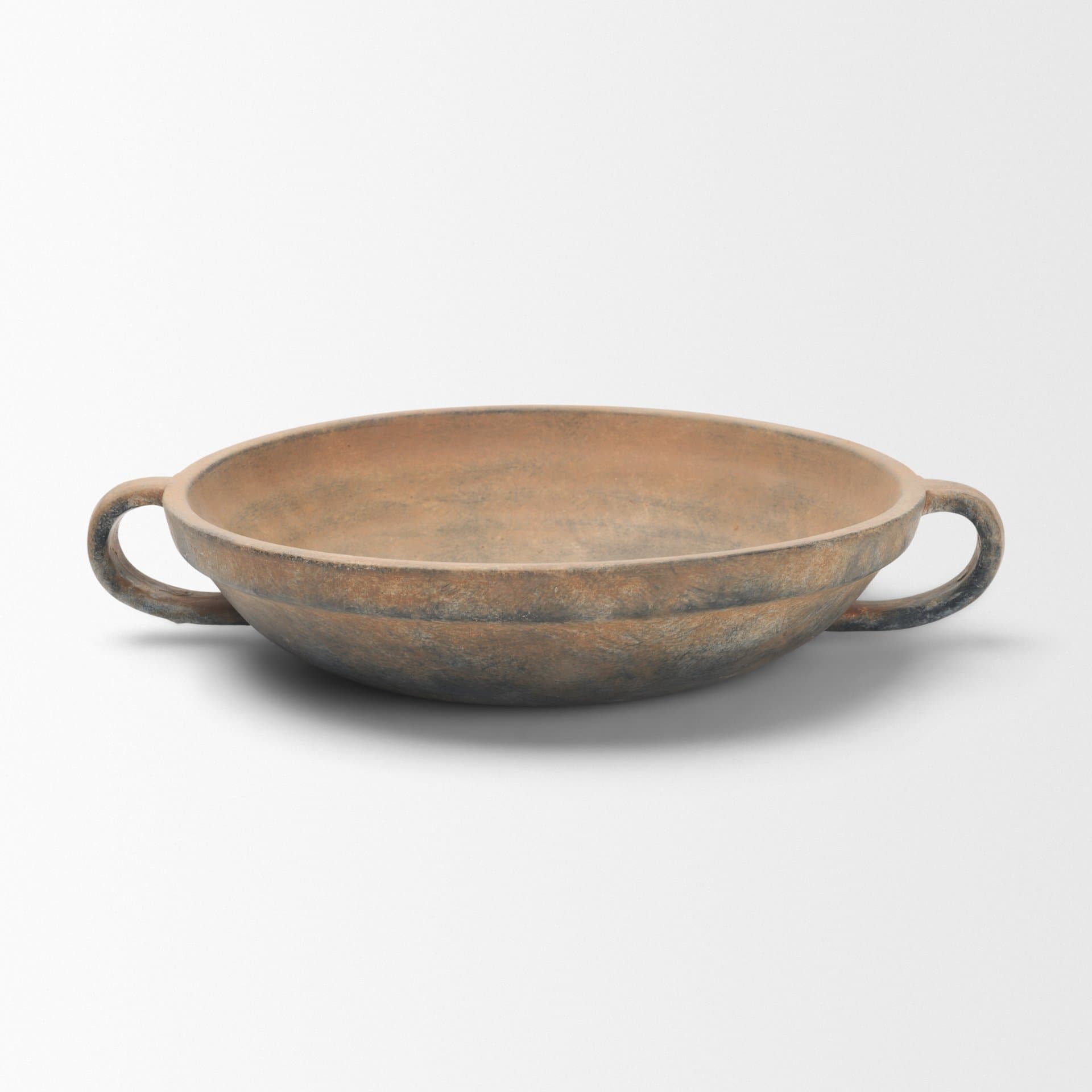 Cotto Round w/ Handles Weathered Terracotta Decorative Bowl — product photograph