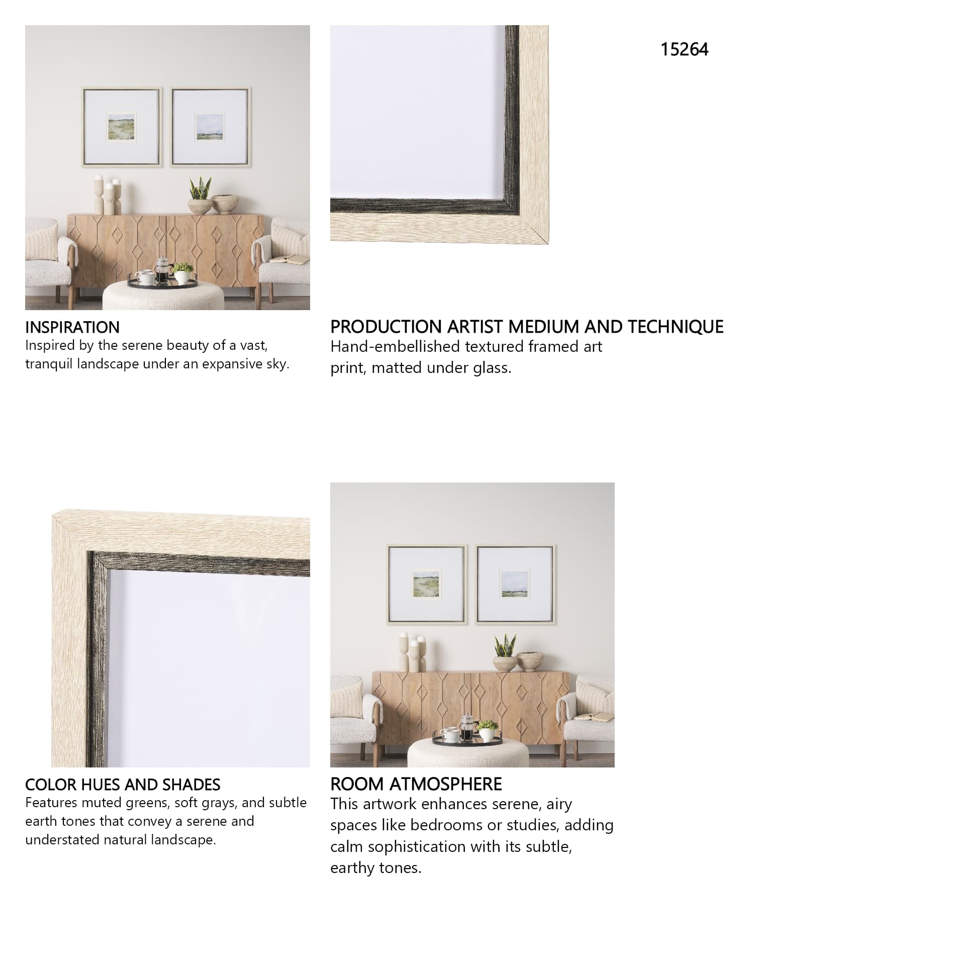 Springs Coming I by Mercana Studio a Hand Embellished Textured Framed Art Print Matted under Glass — in a styled room