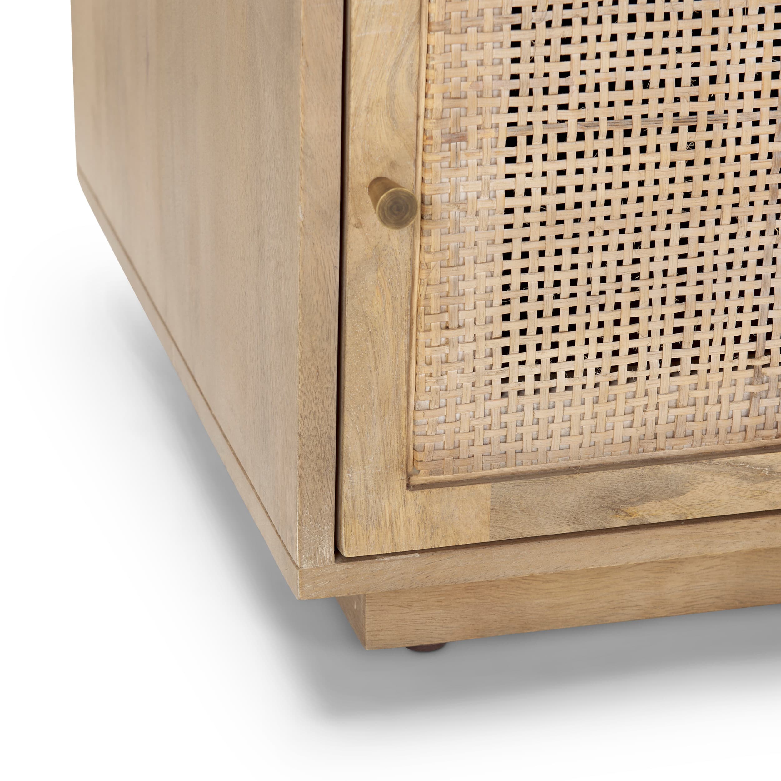 Grier Light Brown Wood w/ Cane End Table — product photograph
