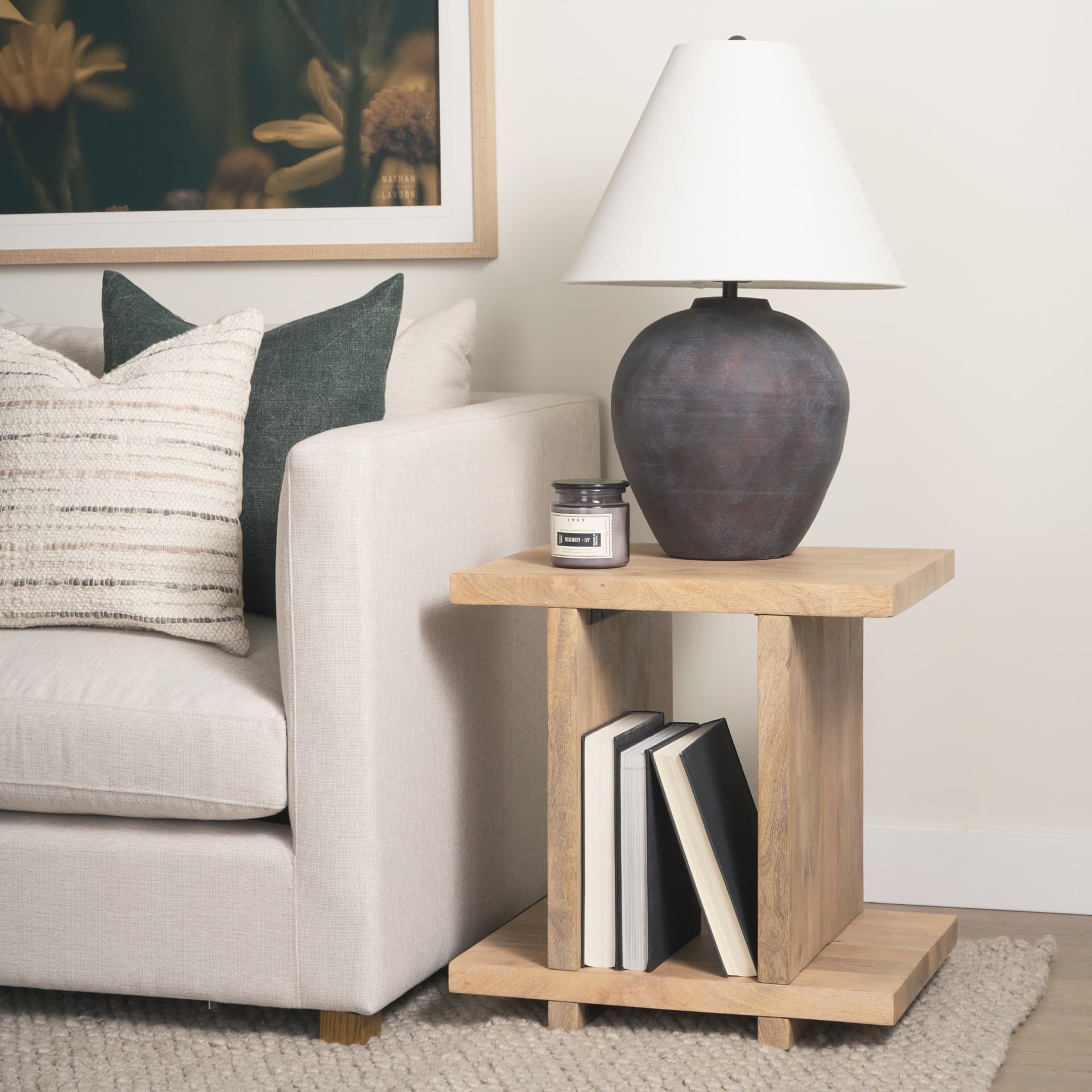 Marvin Black Ceramic Table Lamp — product photograph