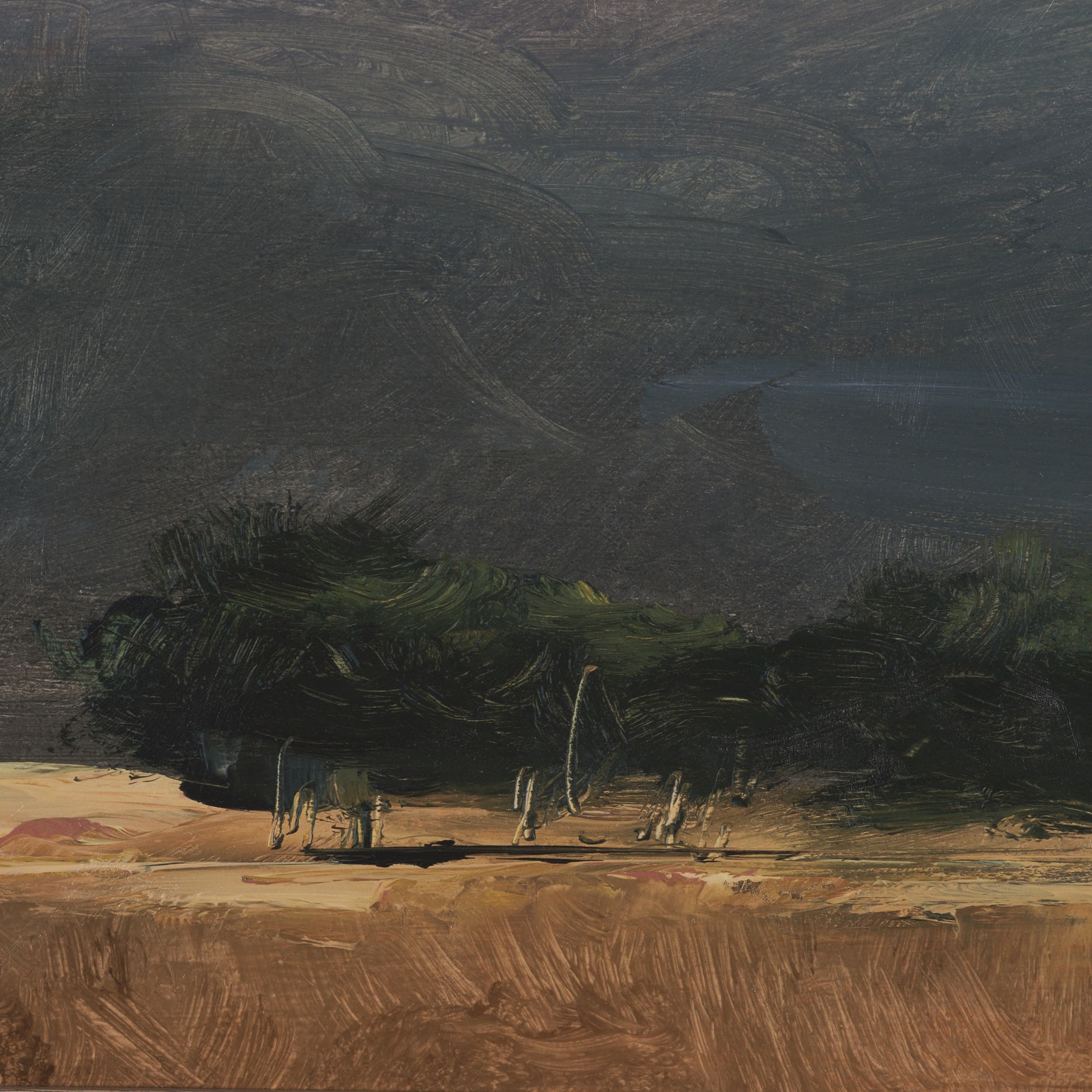 Haze Landscape by Mercana Studio a Hand Embellished Textured Framed Art Print — product photograph