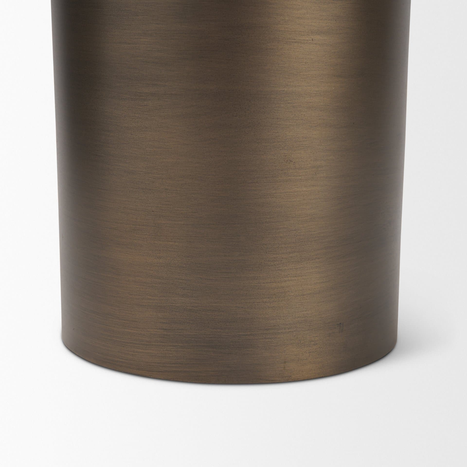 Pelar Large Antiqued Brass Stacked Pillar Candle Holder — product photograph